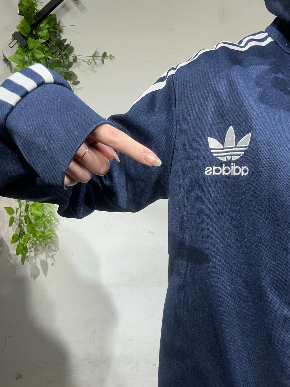 아디다스 네이비 화이트 삼선 트랙탑 져지 95 상품이미지4