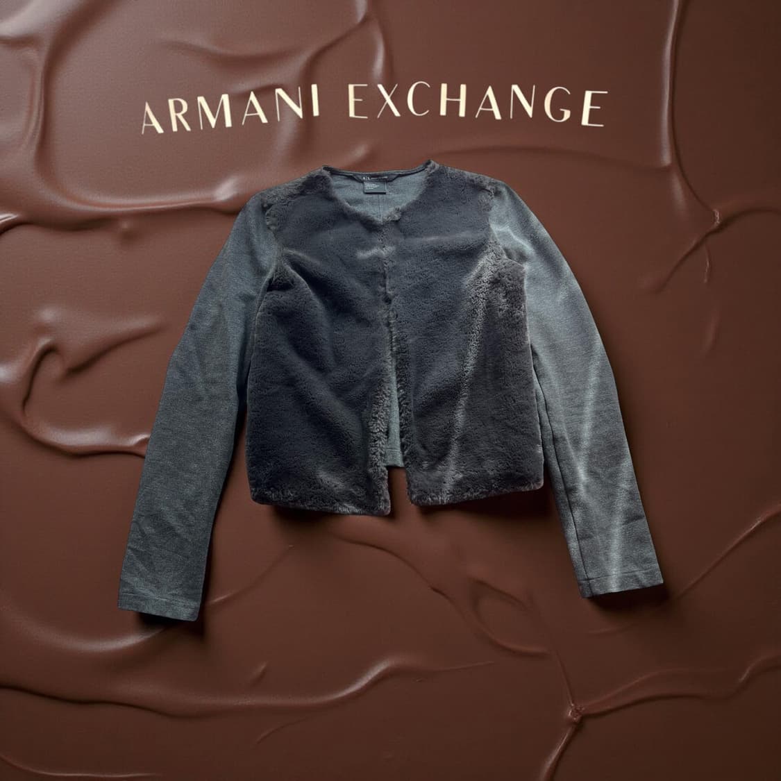 ARMANI EXCHANGE 에코 퍼 노 칼라 재킷  상품이미지1