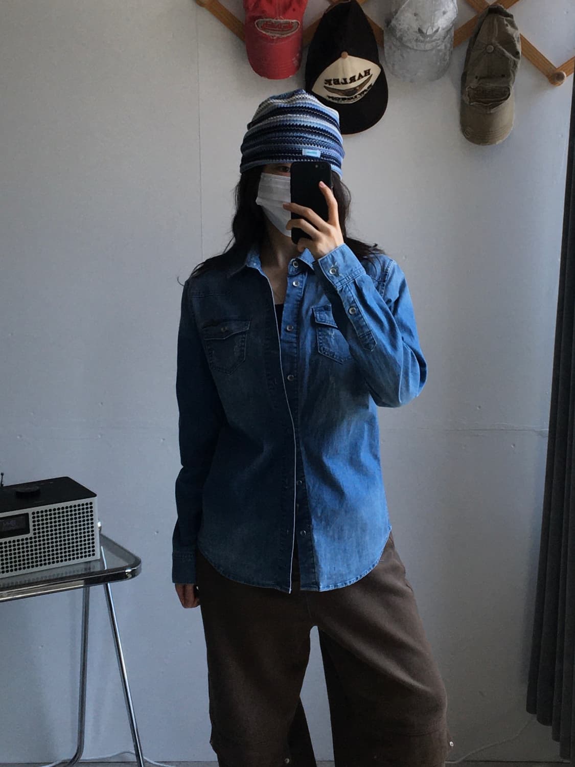 게스 포켓 데님 캐주얼 셔츠 상품이미지1