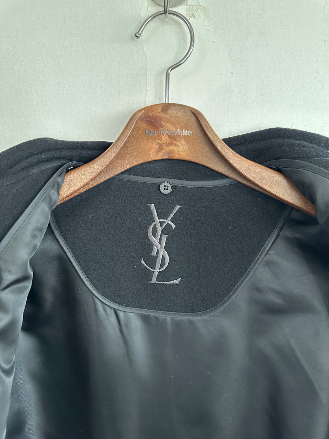 생로랑 블랙 캐시미어 코트 105 상품이미지6