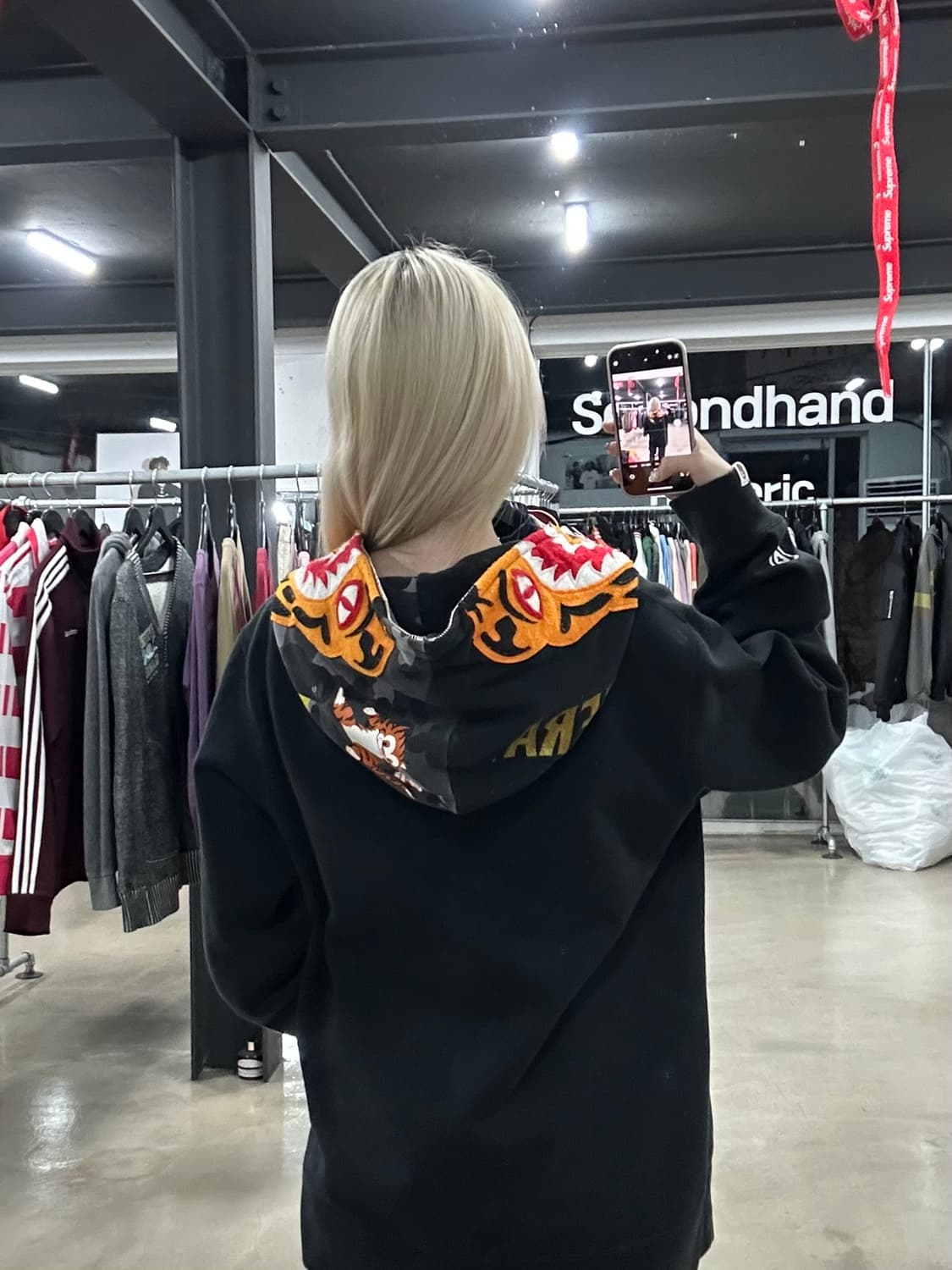 베이프 풀 집 타이거 후드집업 상품이미지2