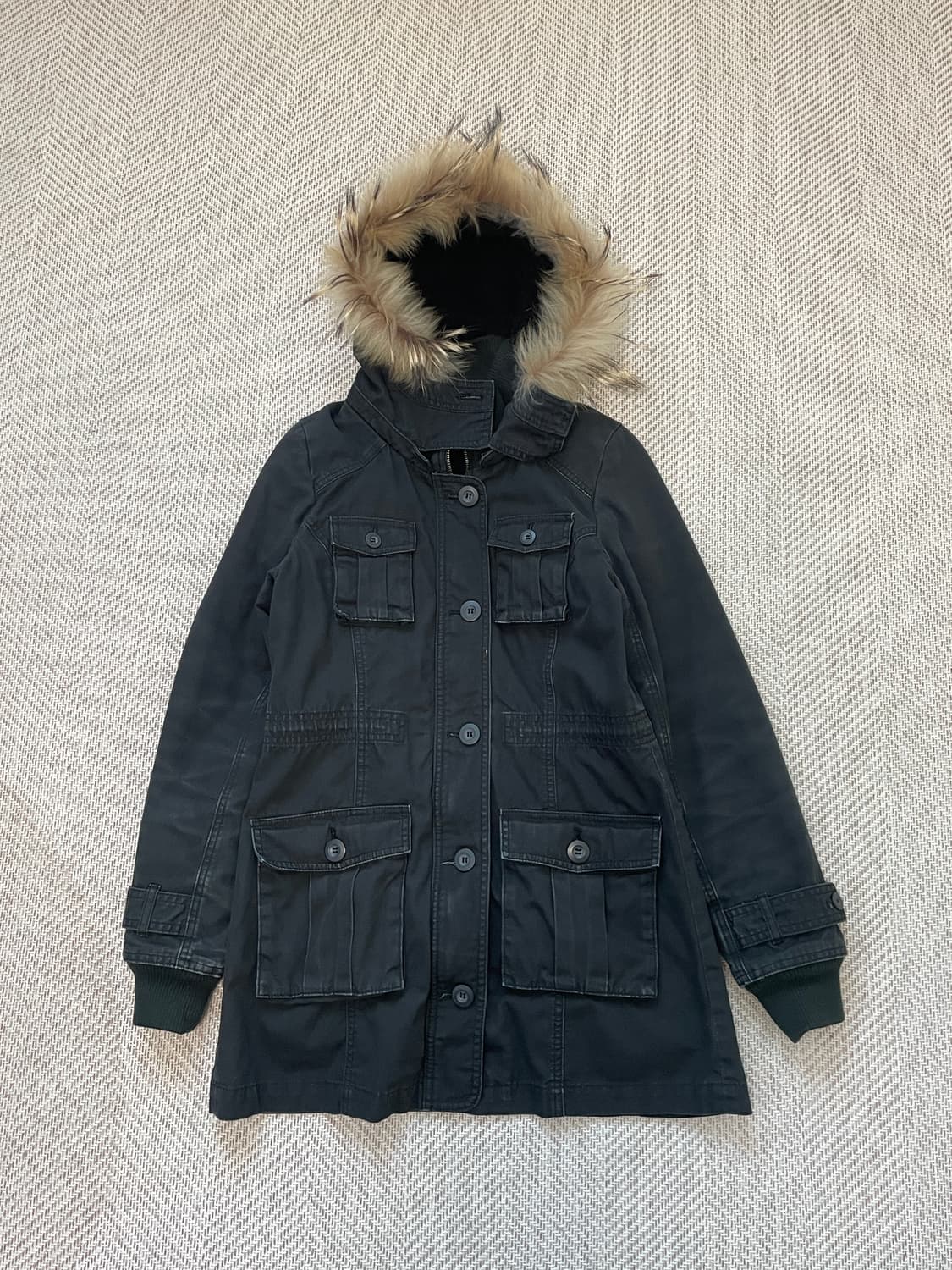 빈티지 밀러티리 퍼트리밍 파카  J04125 goa y2k 상품이미지2