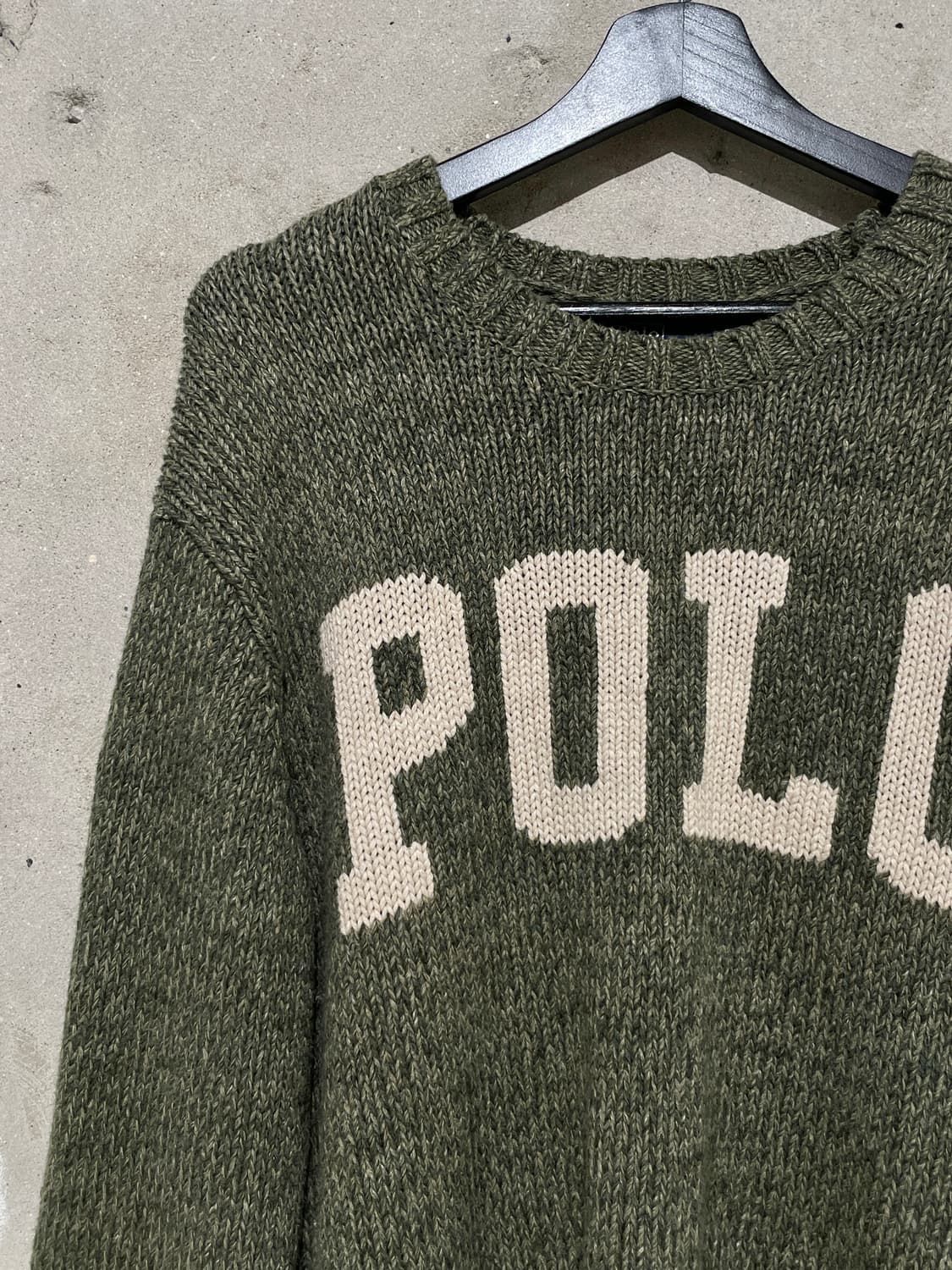 폴로 랄프로렌 모스 그린 이니셜 크루넥 스웨터 상품이미지2