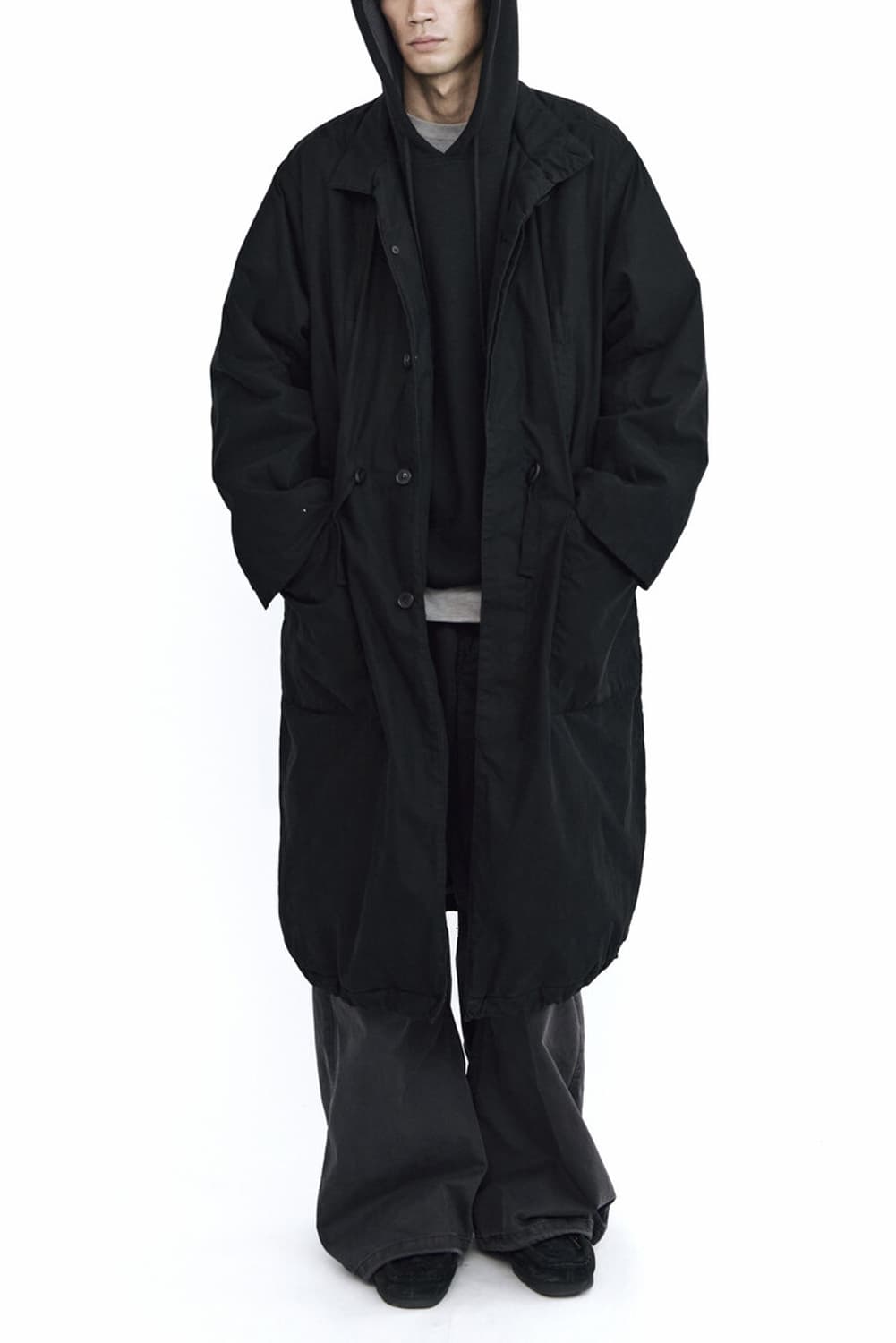 [3]폴리테루 헤비델 코트 블랙 상품이미지4