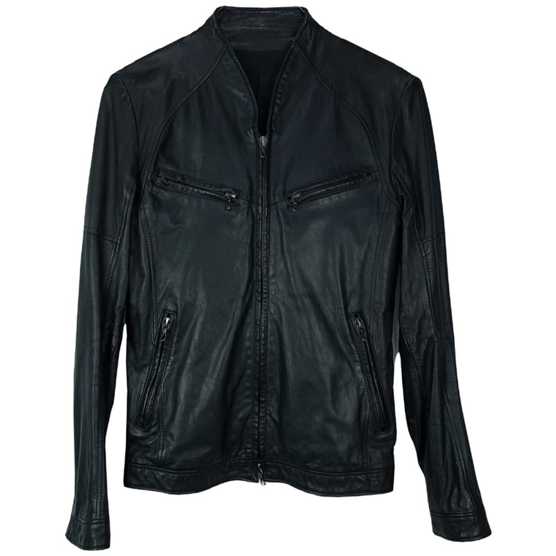 [셸락] 재팬 리얼 고트 스킨 슬림핏 고딕 가죽 자켓 블랙 M17844 상품이미지2