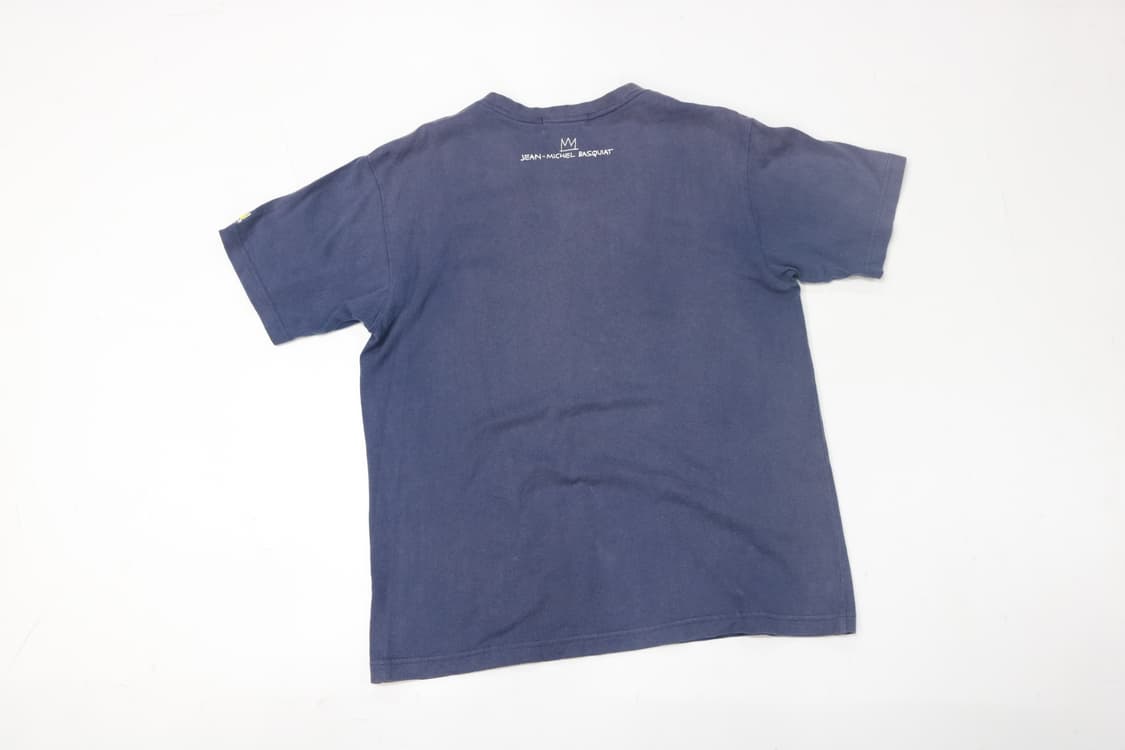 장 미쉘 바스키아 빈티지 크라운 아트웍 네이비 반팔 티셔츠 상품이미지6