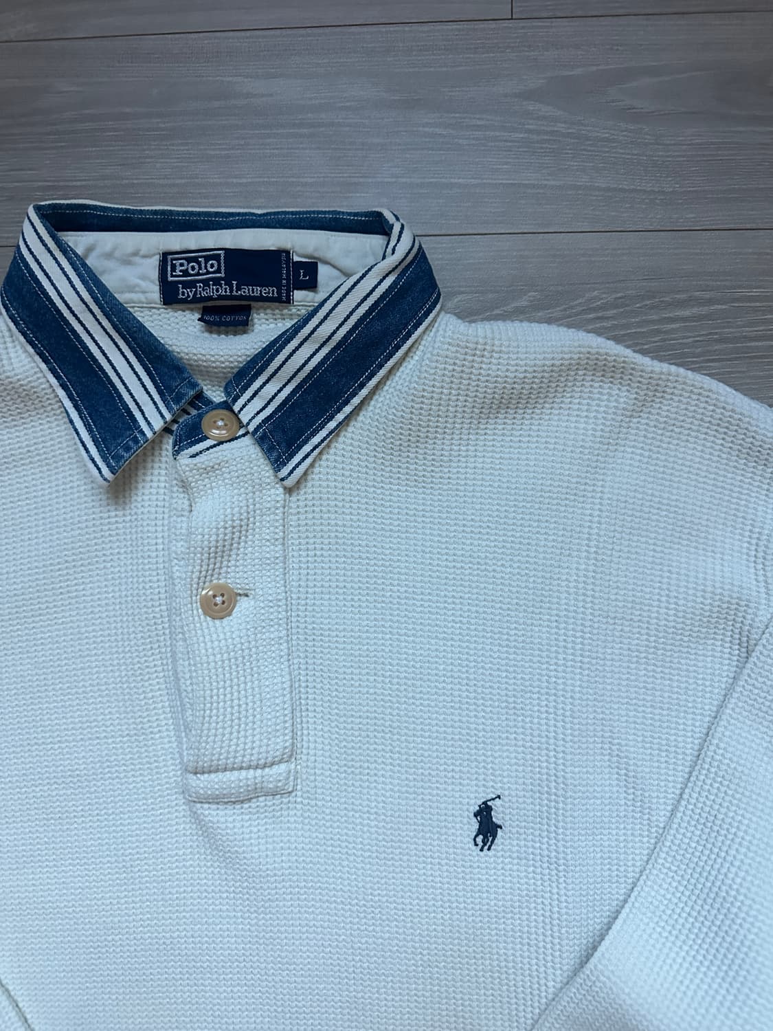 폴로 일본 빈티지 와플 럭비셔츠  상품이미지2