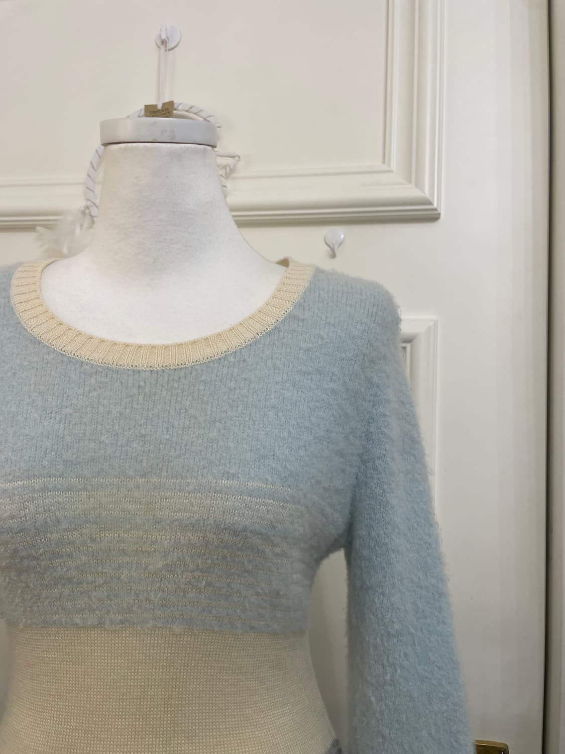 COURREGES mint gray wool sweater mini op 상품이미지6