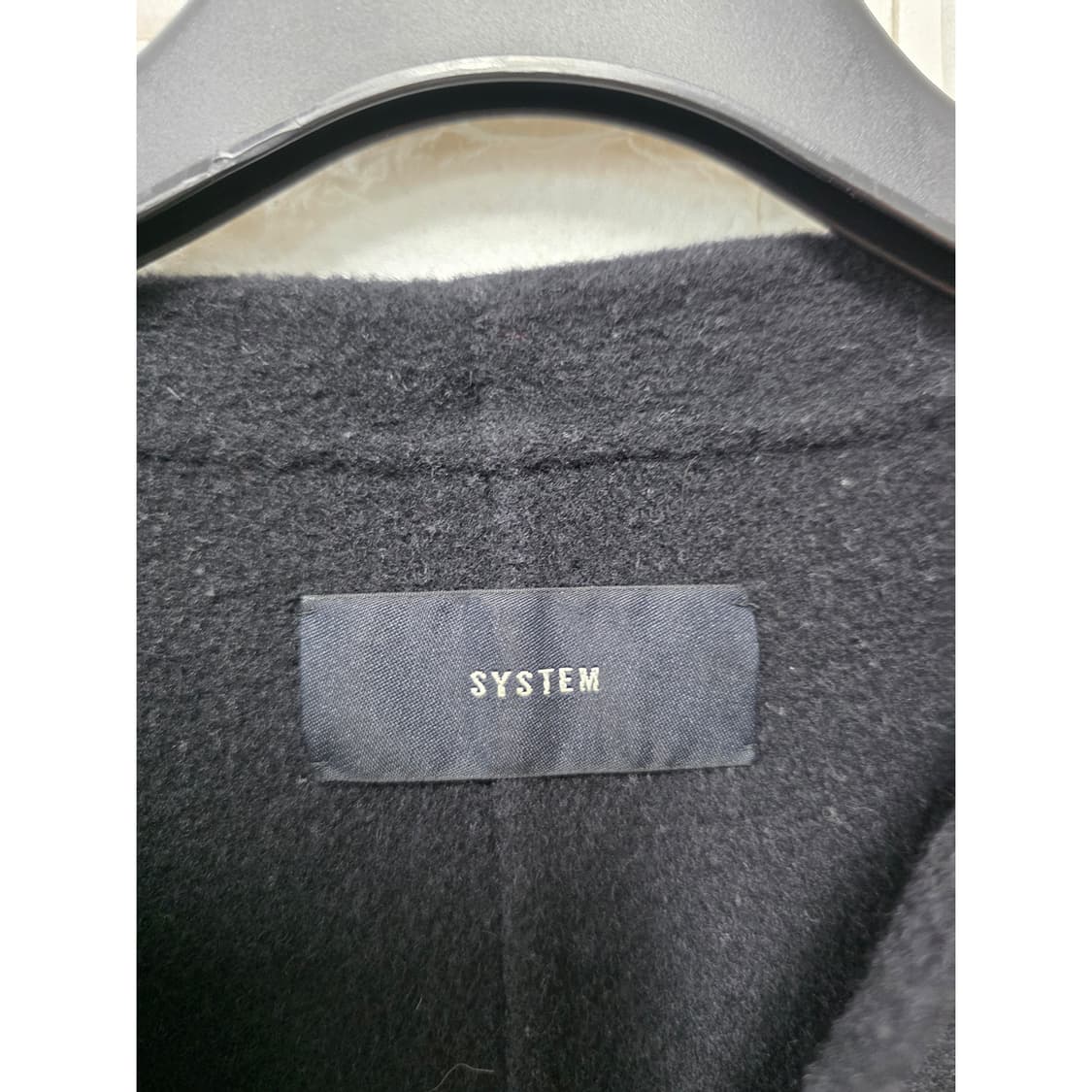 택포// 한섬 시스템 System 블랙 여성 모직 코트 L 상품이미지2