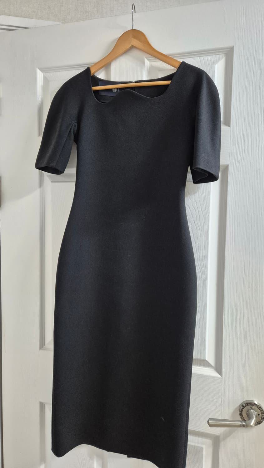 렉토 커브드 넥 물결 원피스 상품이미지2