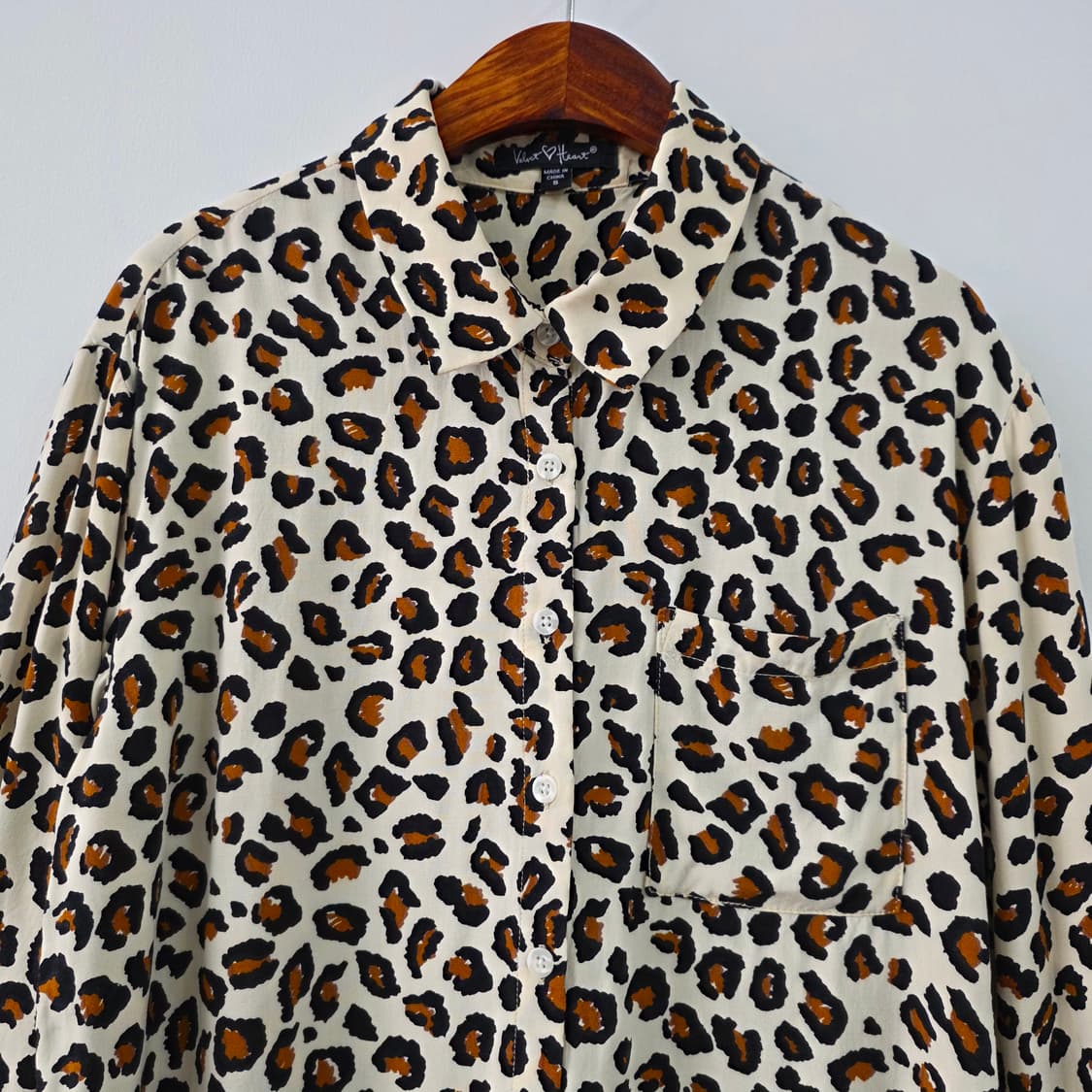 Velvet Heart 레오파트 패턴 셔츠 블라우스 상품이미지3