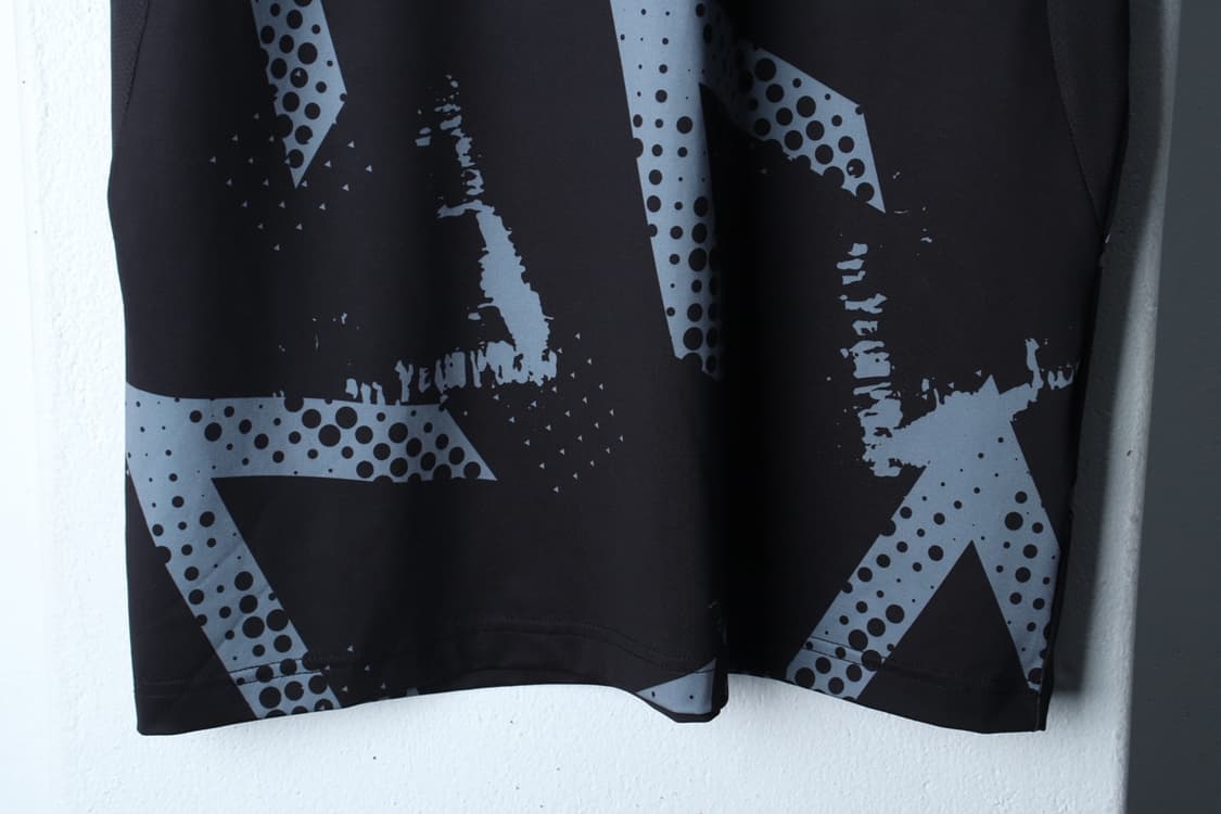 (L-XL) 휠라 반팔 티셔츠 기능성 패턴 블랙 폴리-H32959 상품이미지4