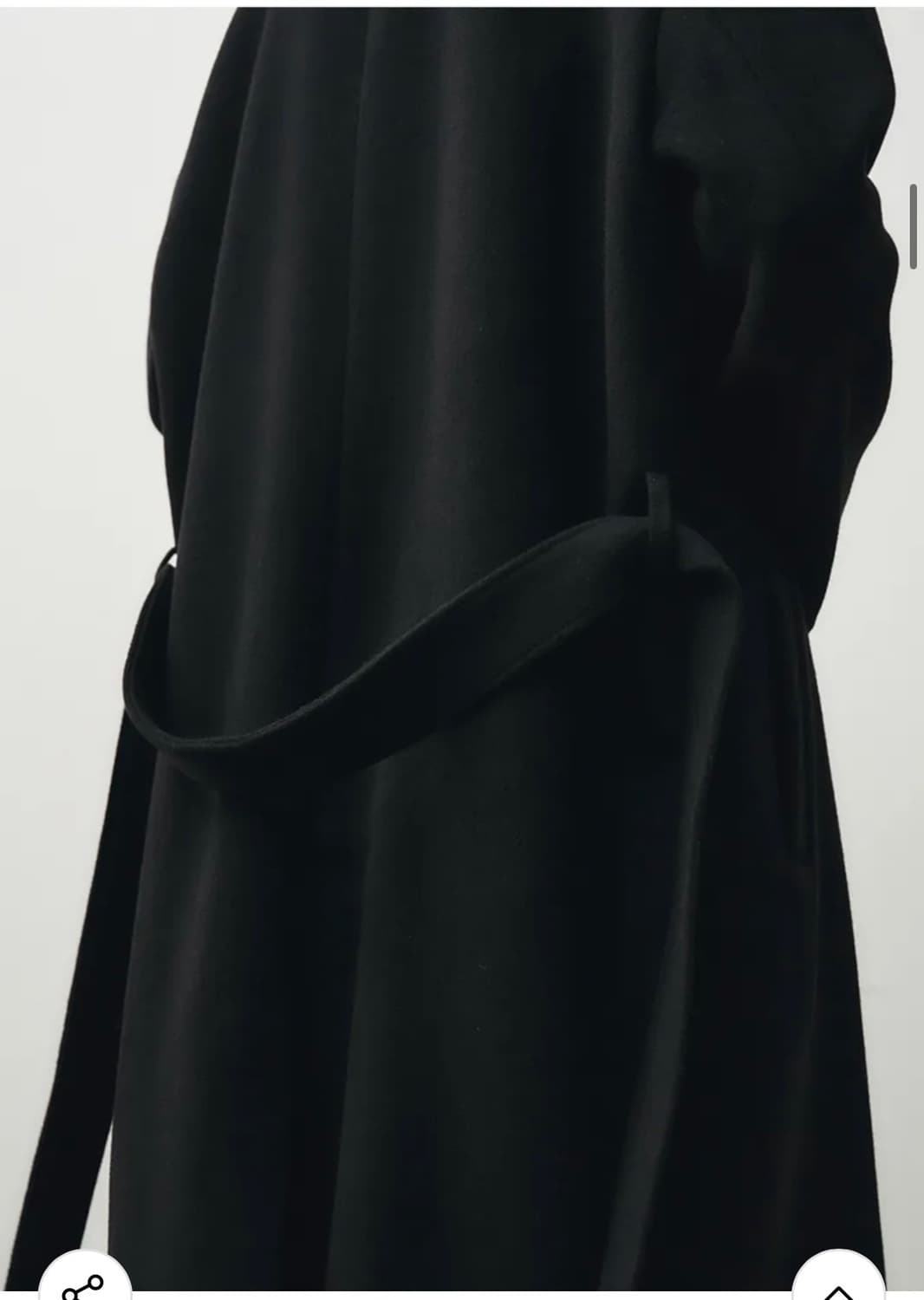 (L) 드로우핏 프리미어 퓨어 캐시미어 로브 더블 코트 [BLACK] 상품이미지8