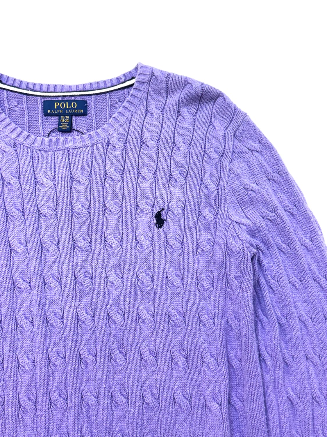 Polo 폴로 랄프로렌 라벤더색상 케이블 니트 상품이미지4