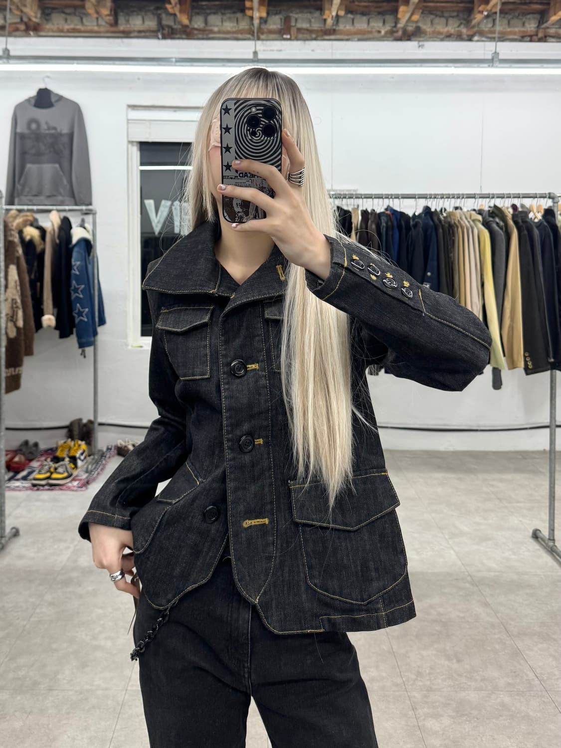 Impression 버튼업 데님 자켓 상품이미지1