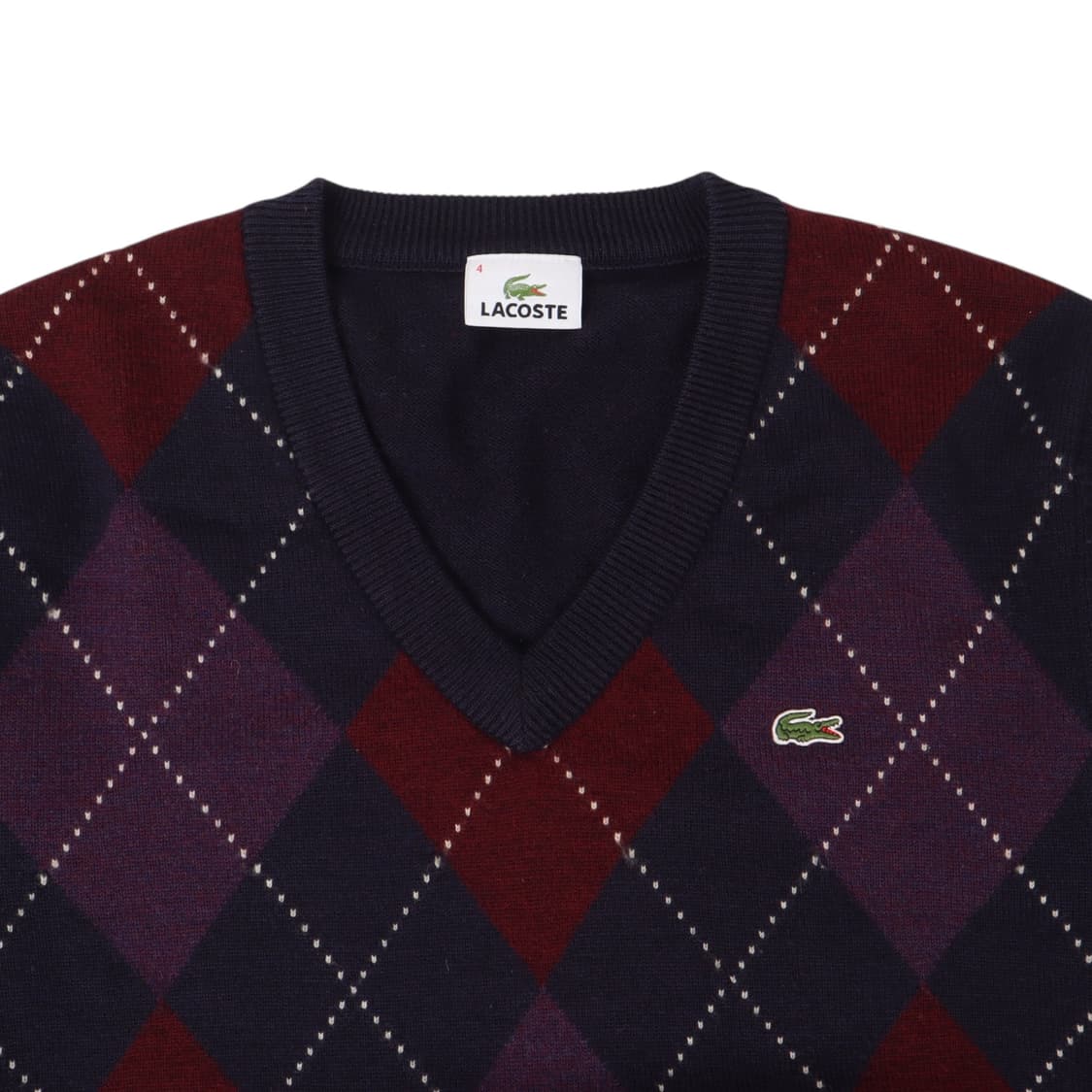 라코스테 아가일 체크 스웨터 니트 상품이미지2