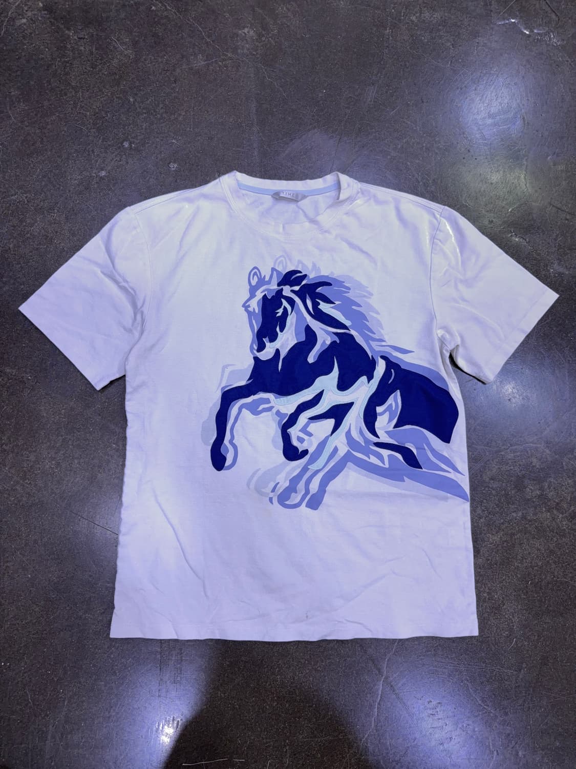 타임옴므 런닝 홀스 말 레이어드 패치 반팔티 95 상품이미지2