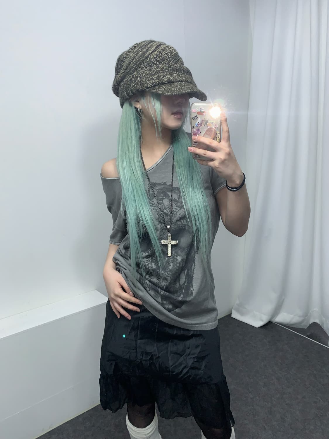 해골 일본 빈티지 그런지 모리 코디셋 상품이미지3