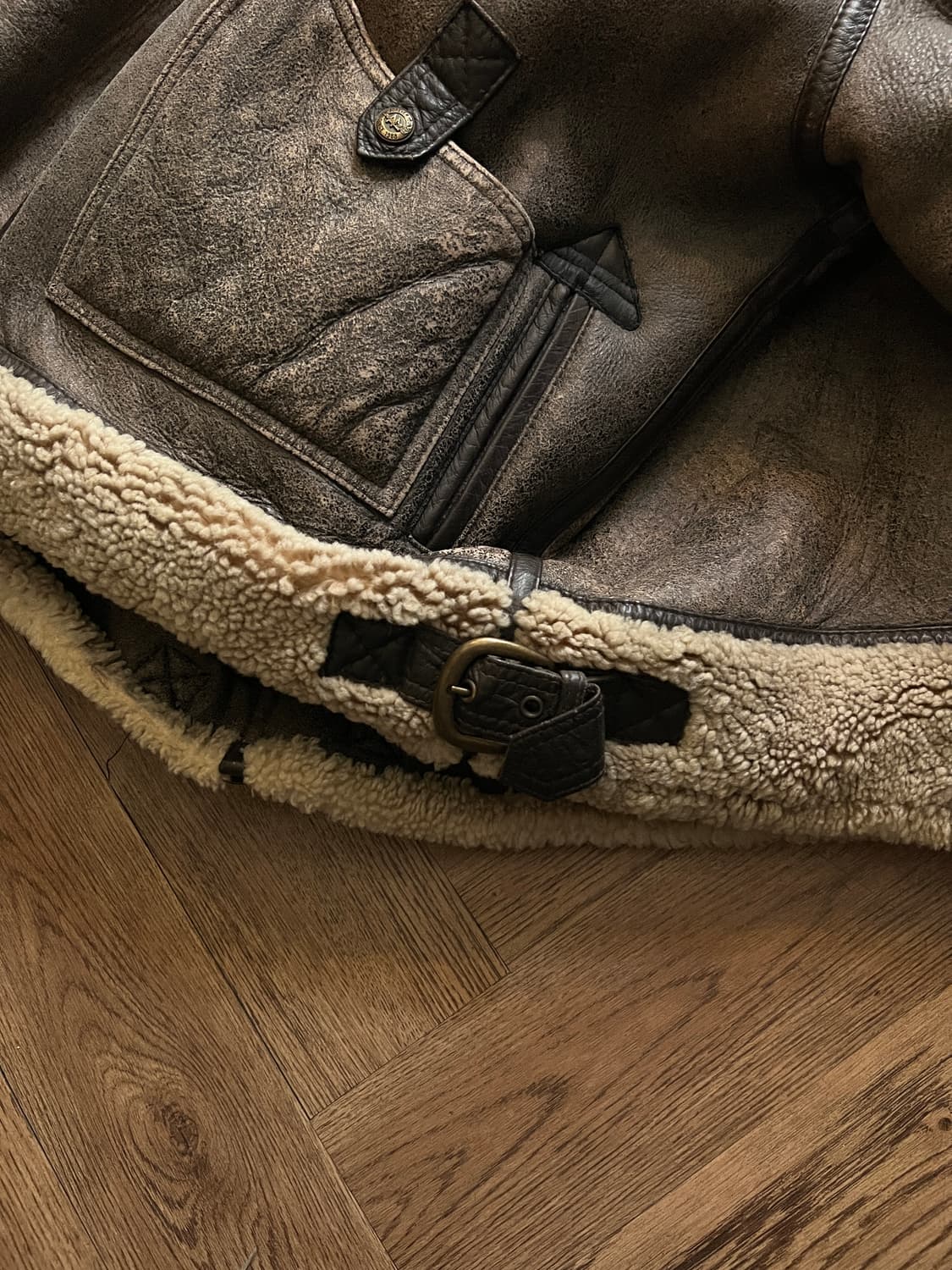 [L]90's USA 빈티지 리얼레더 B-3 무스탕 자켓 상품이미지7