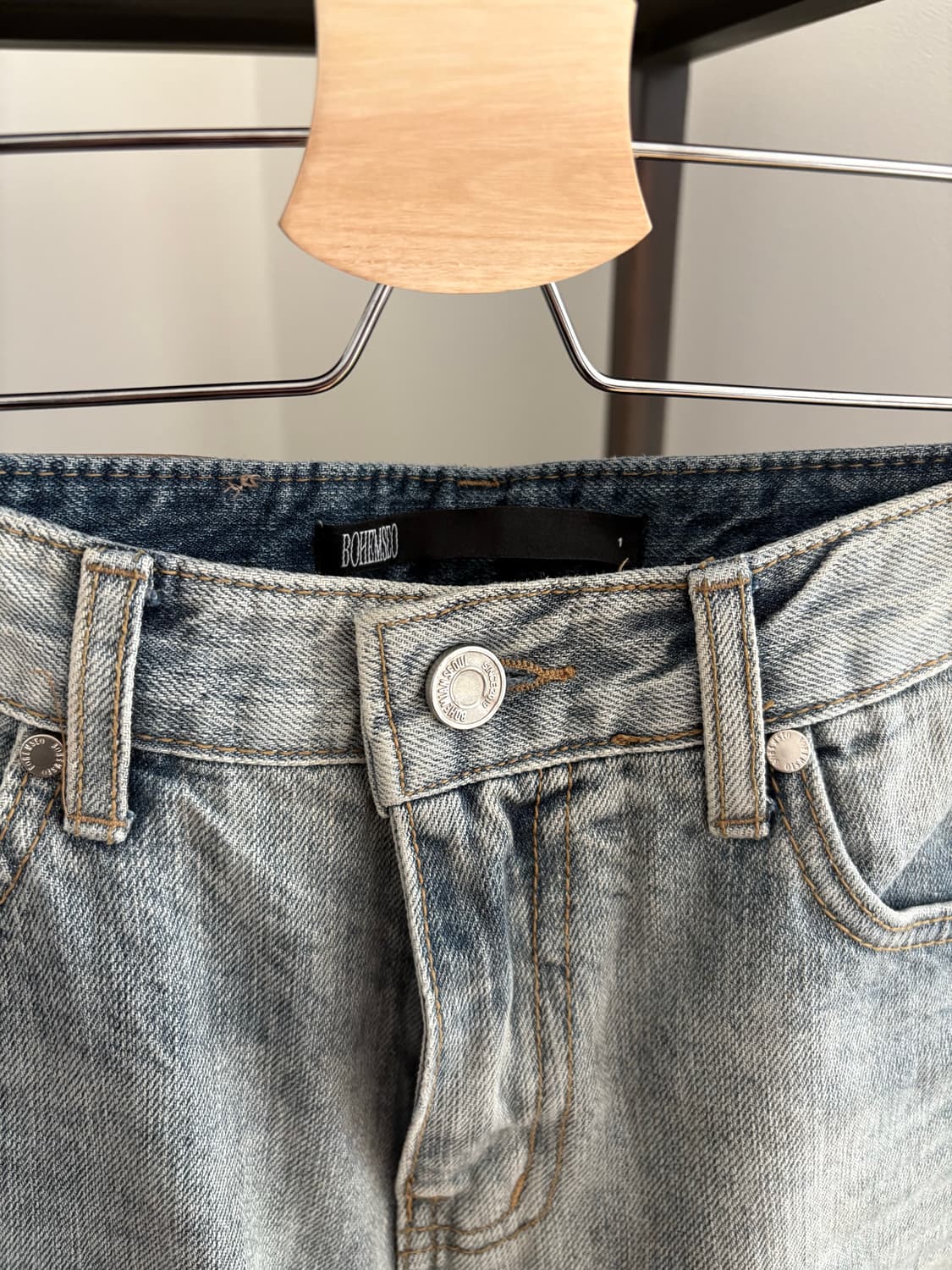 보헤미안서울 그레이 스카이 와이드 데님 팬츠 상품이미지3