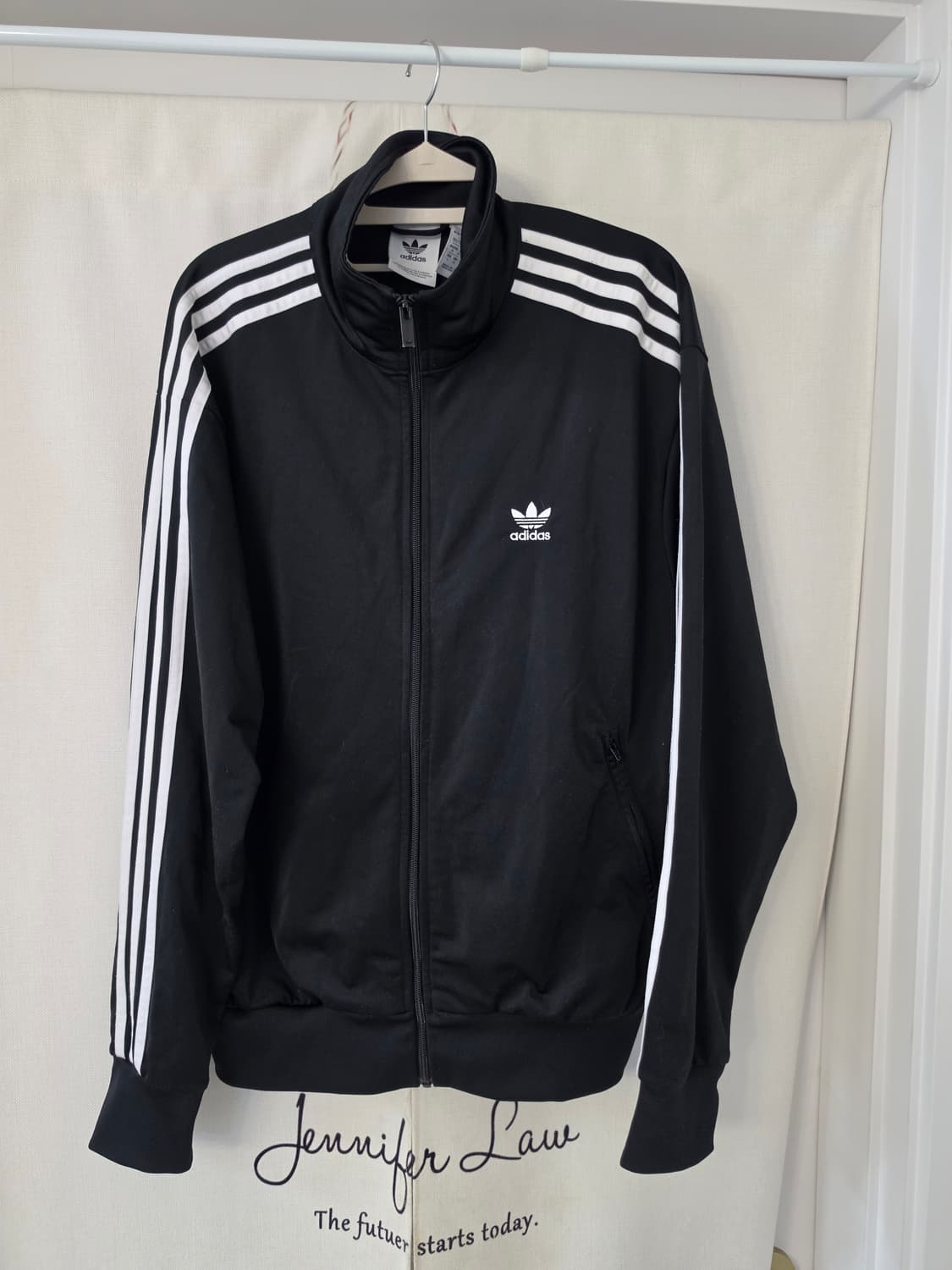 100)아디다스 파이어버드 검정색 져지 집업 판매 상품이미지1