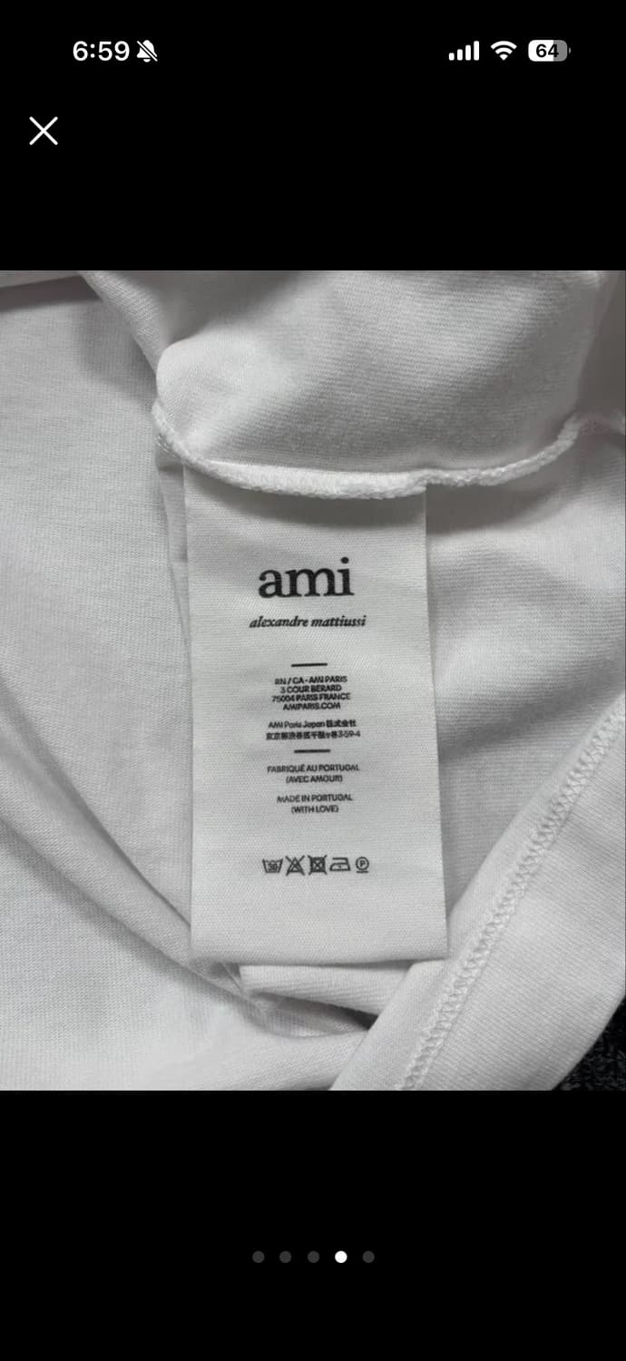 아미 스몰 하트 로고 긴팔 티셔츠 M 상품이미지4