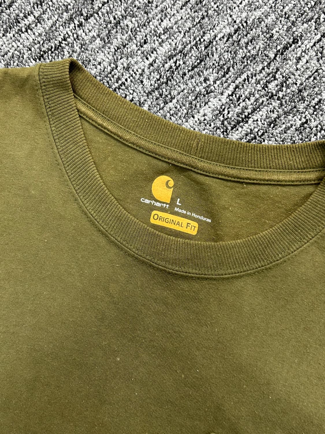 칼하트 카키 포켓 반팔티 L 상품이미지5