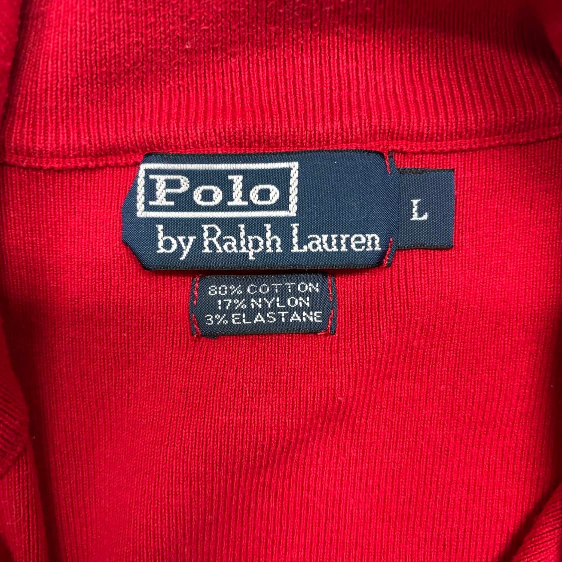 폴로 랄프로렌 투웨이 레드 코튼 트랙탑 대장급 희귀져지(L) 상품이미지4
