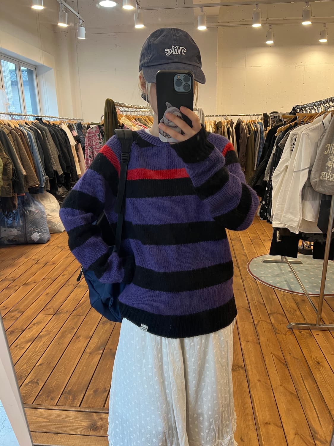 DOHC 퍼플 스트라이프 니트 상품이미지2