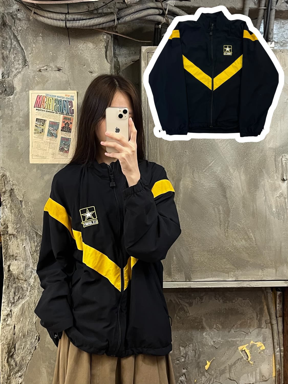 US ARMI APFU 미군 바람막이 블랙 M #csz573 상품이미지1