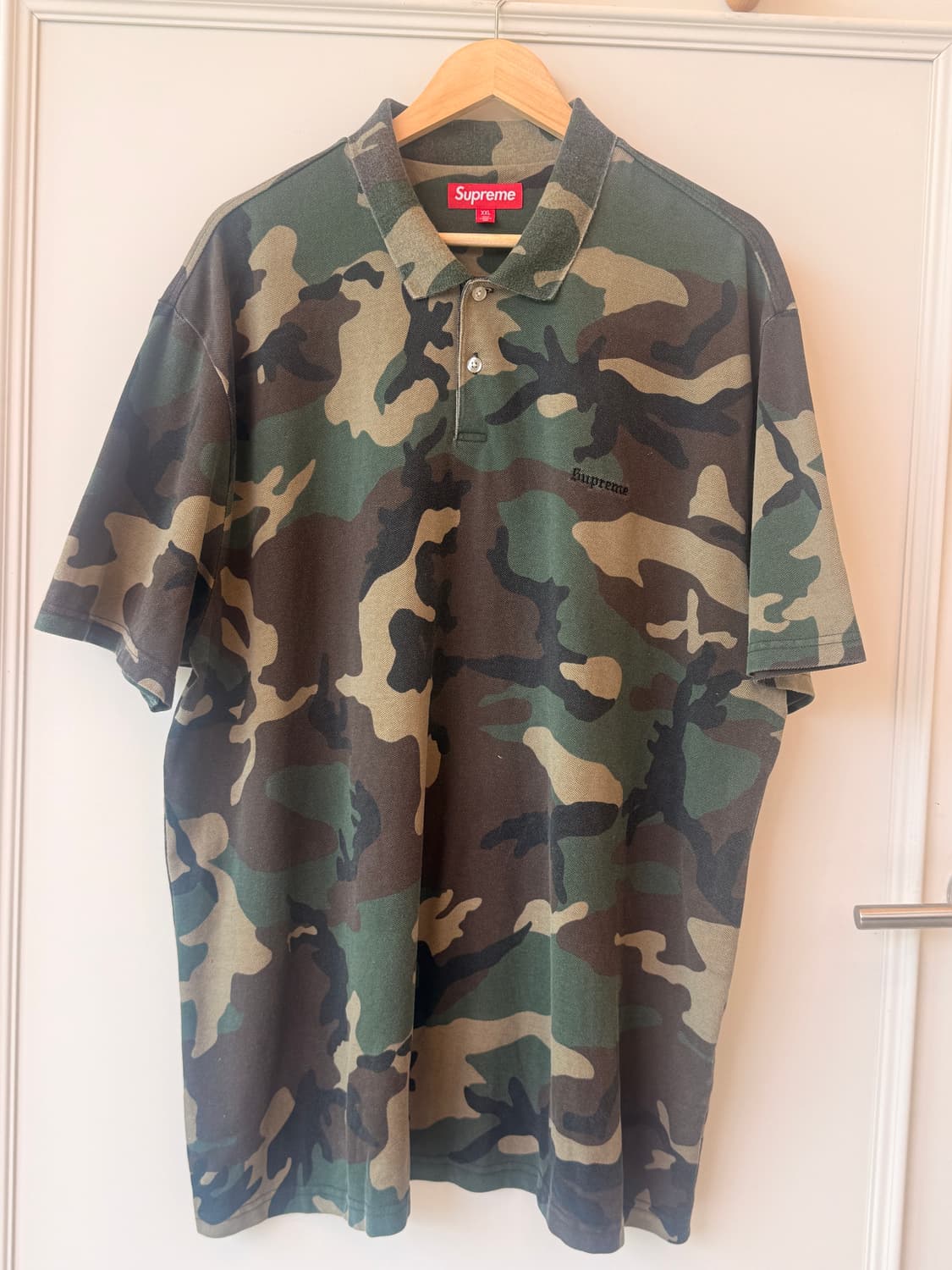 슈프림 (SUPREME)워시드 카모 폴로 우드랜드 카모 상품이미지1