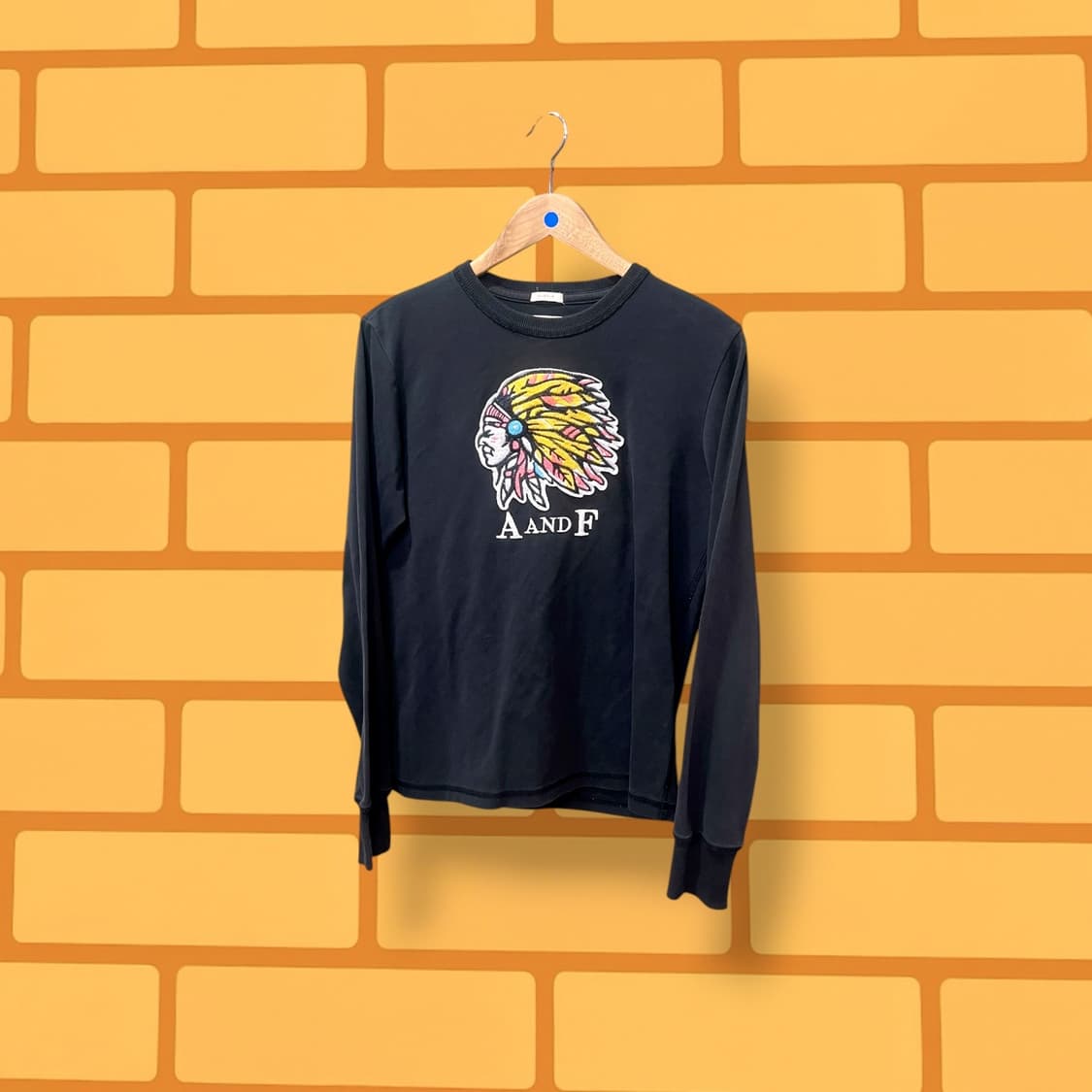 아베크롬비 인디언 패치워크 롱슬리브 티 (M) 상품이미지1