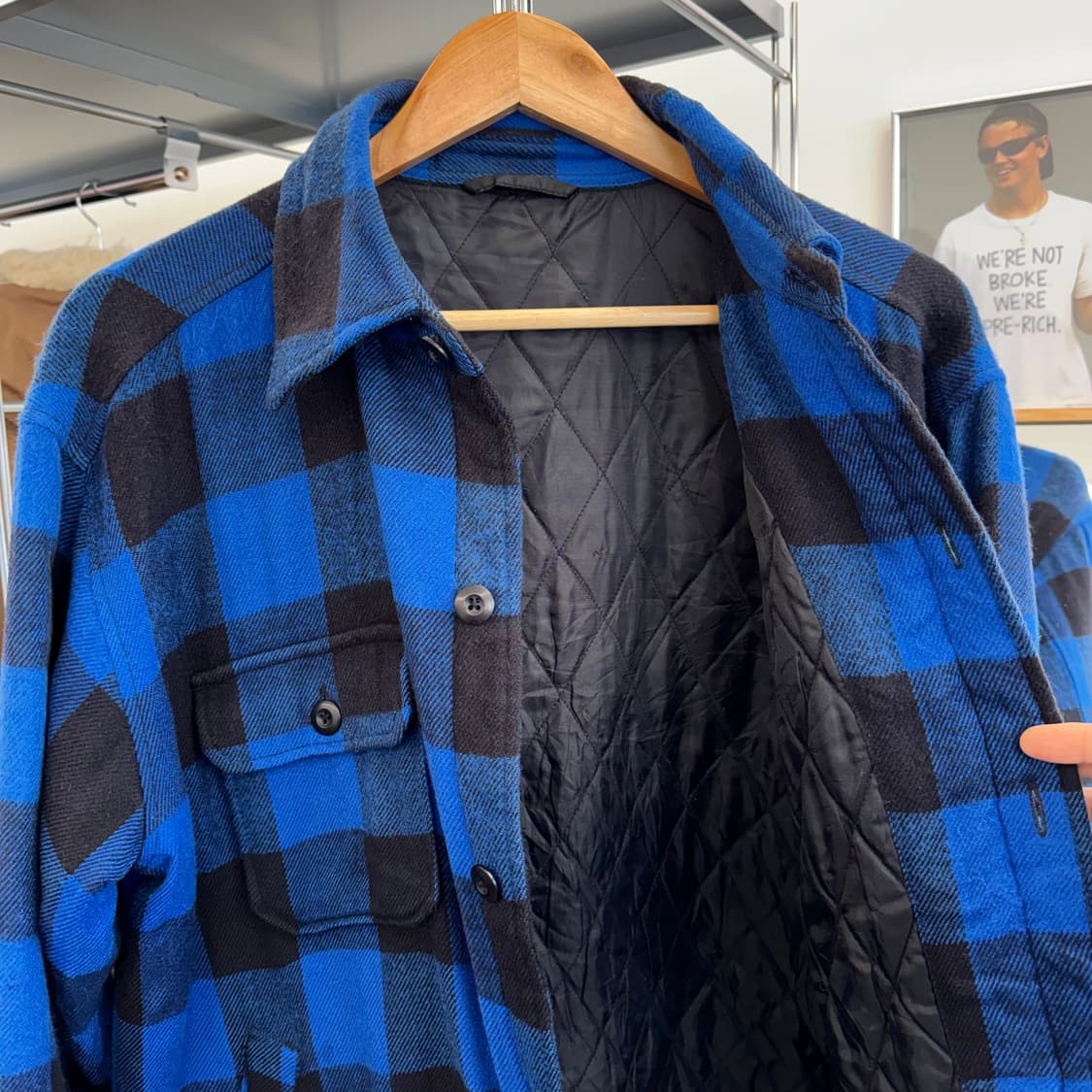 일본 빈티지 럼버잭 체크 플란넬 자켓 (M)    상품이미지4