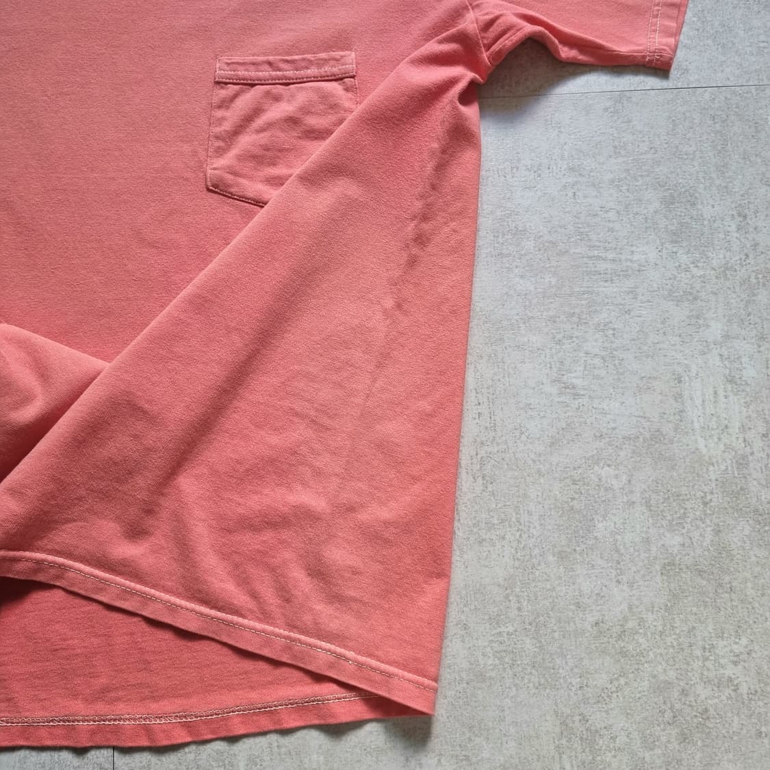 리얼맥코이 살몬핑크 무지 포켓 티셔츠 XL sz 상품이미지4