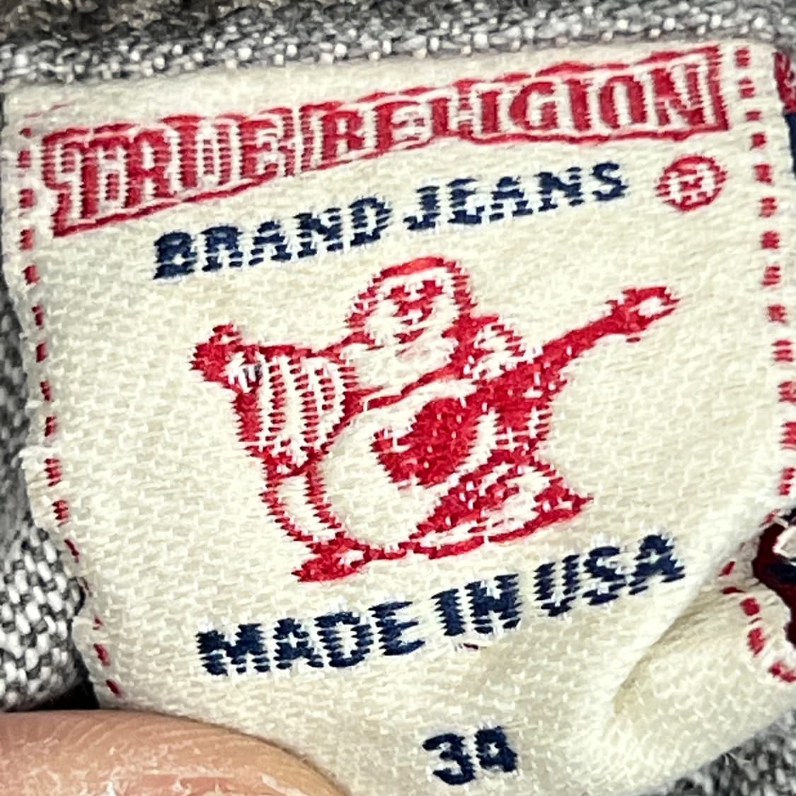 트루릴리전 릭키 그레이 워싱 데님 팬츠 34 상품이미지9