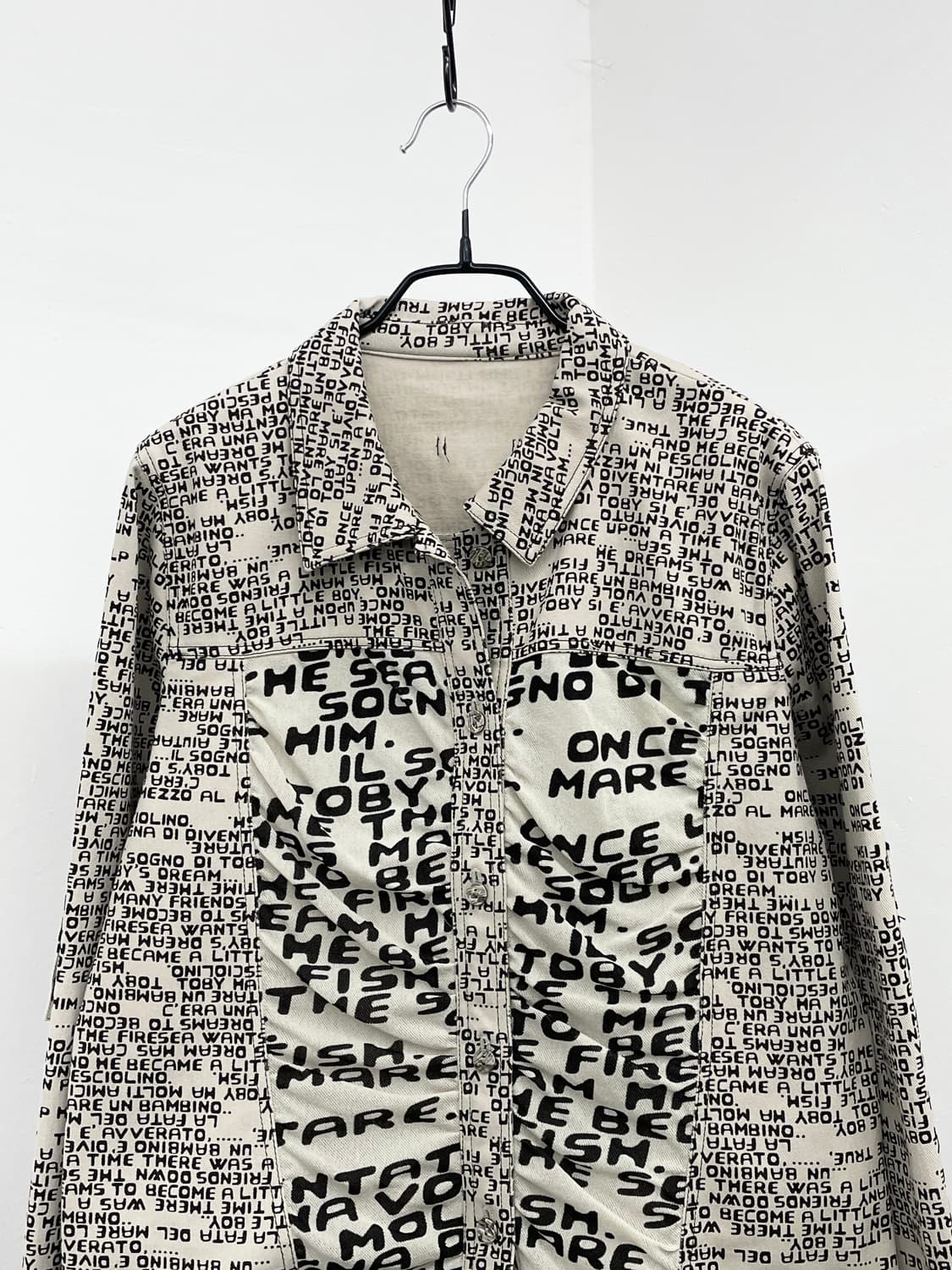 그런지 레터링 메쉬 셔링 탑 상품이미지6