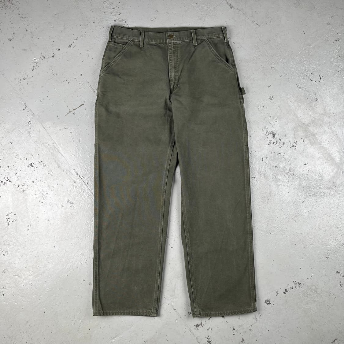 빈티지 칼하트 모스그린 싱글니 카펜터 팬츠 B11MOS 상품이미지3