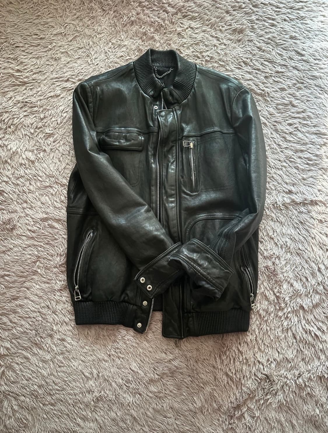 양 가죽 자켓  L (블루종) 상품이미지1