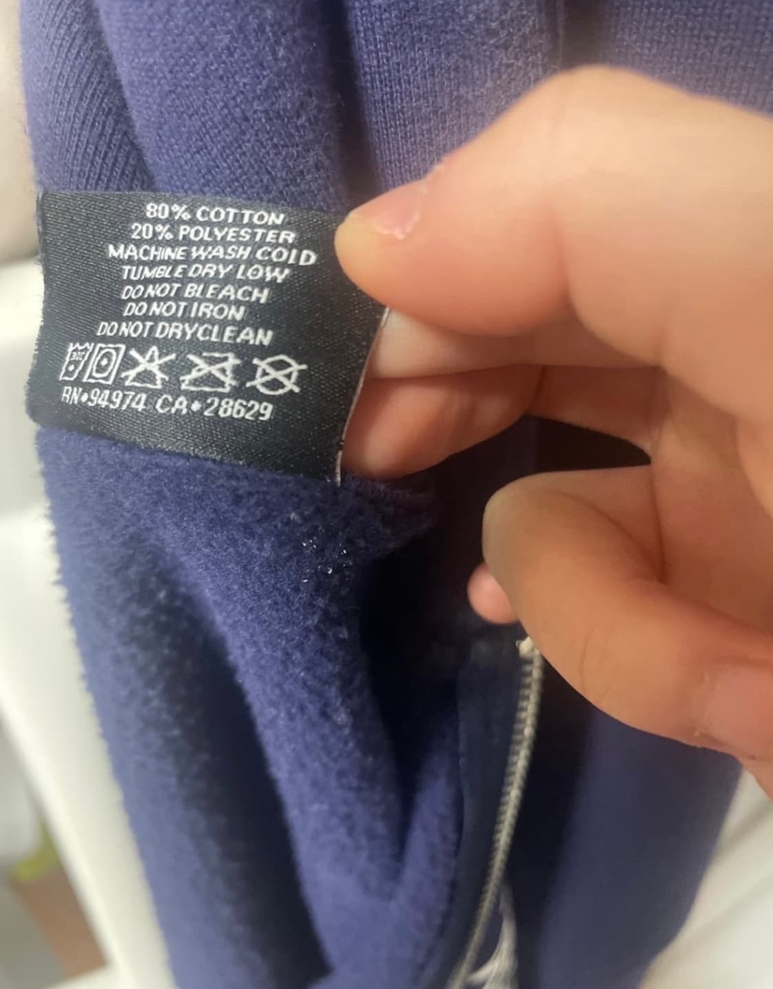 스투시 팔볼 후드집업 네이비 상품이미지3