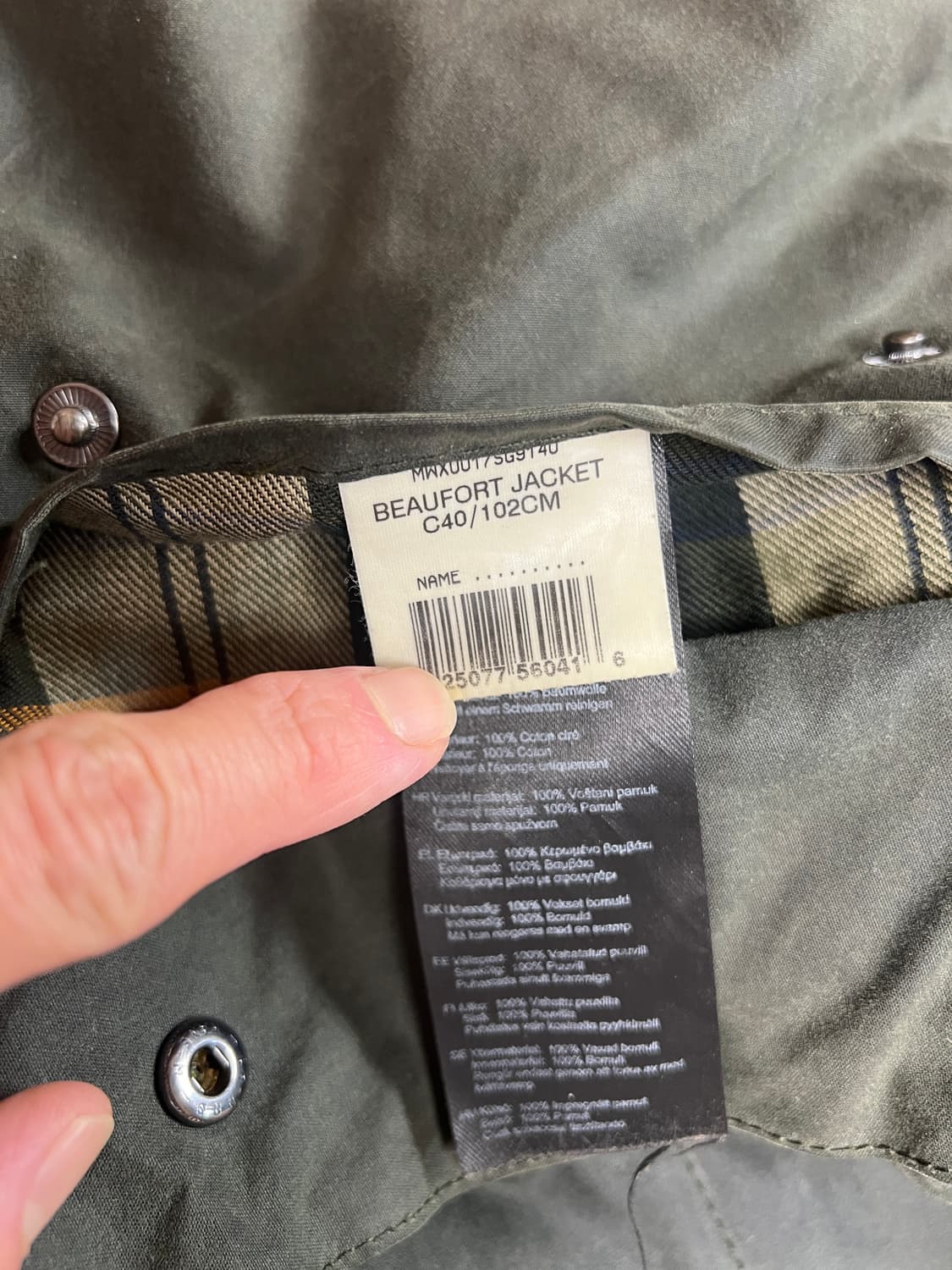 Barbour 바버 뷰포트 왁스자켓 세이지그린 40 (100–105) 상품이미지5