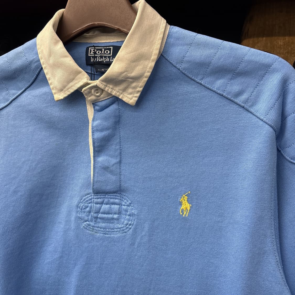 90s 폴로 랄프로렌 클래식 롱슬리브 럭비셔츠 스카이블루 N808 상품이미지5