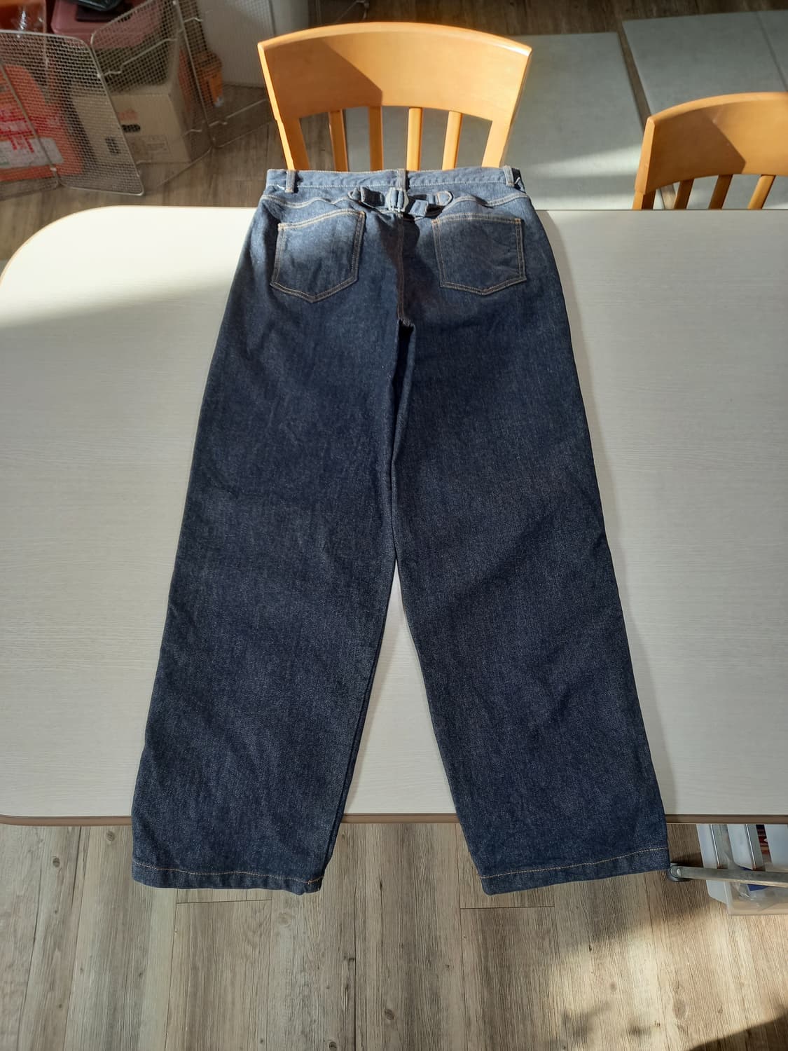 32 LEARVE Kor 하이웨이스트 스판 와이드진 진청 32-303 상품이미지2