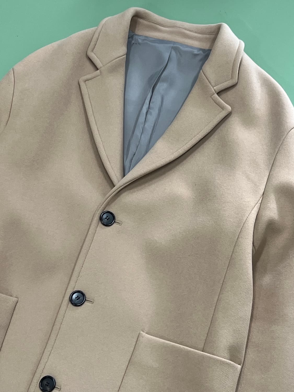 시스템옴므 울캐시미어 더블롱코트 베이지 상품이미지3