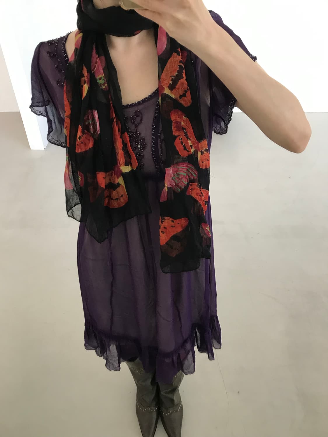 vintage pattern scarf 상품이미지3