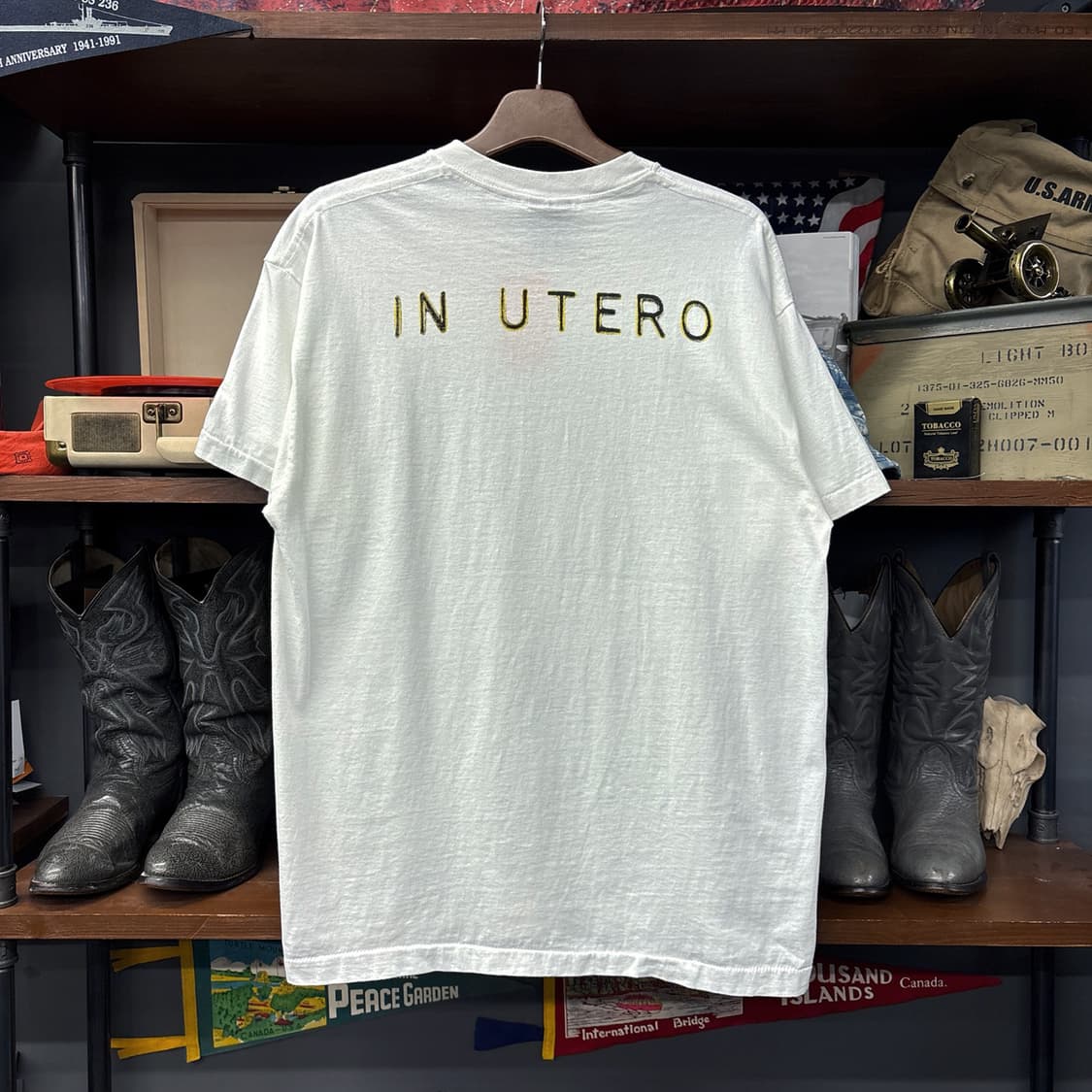90s 너바나 In Utero '93 투어 프린팅 머천 티셔츠 N1209 상품이미지2