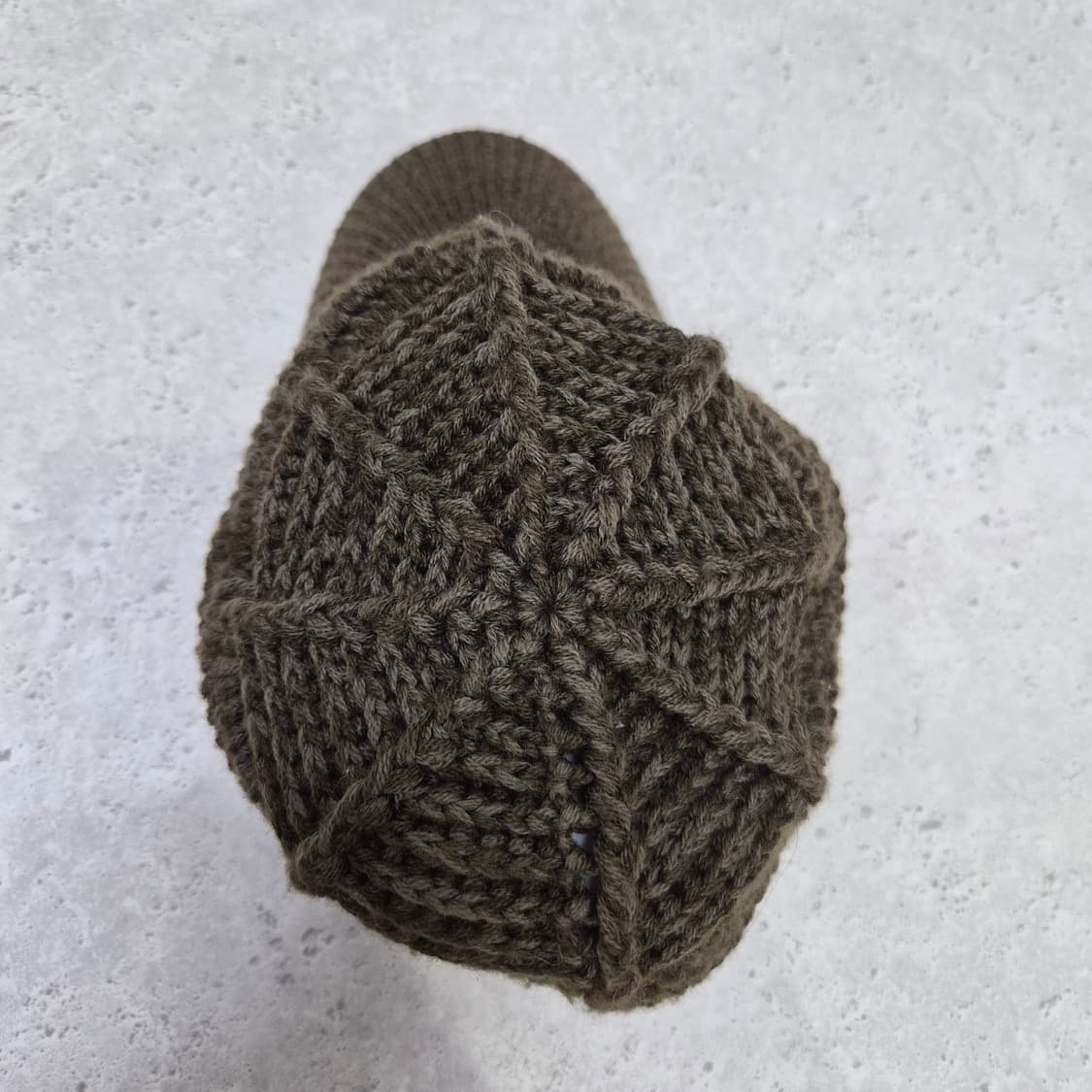 AIGLE 카키 울 니트 챙모자 상품이미지5