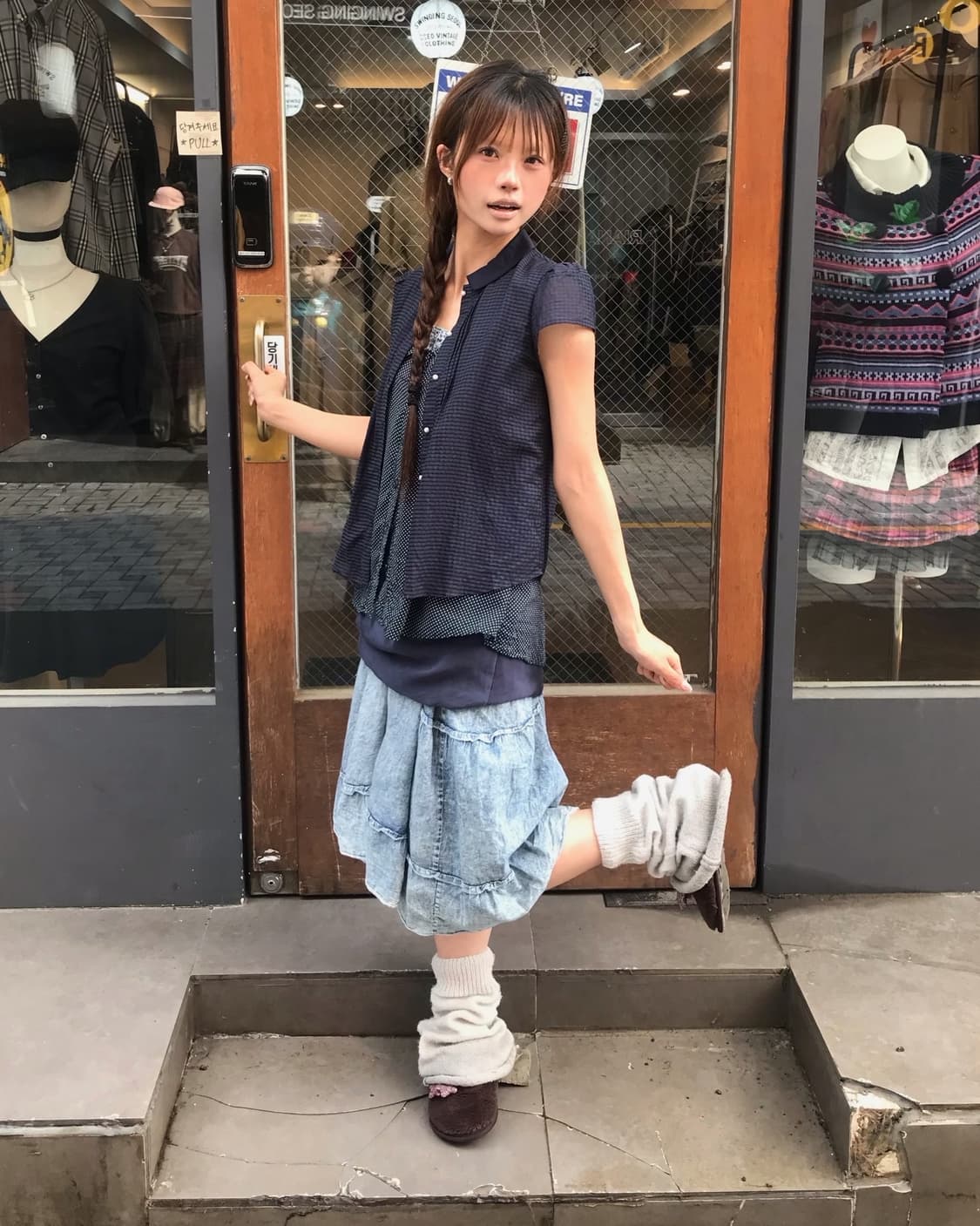 𖤐워싱 네이비 니혼진 set𖤐  상품이미지2