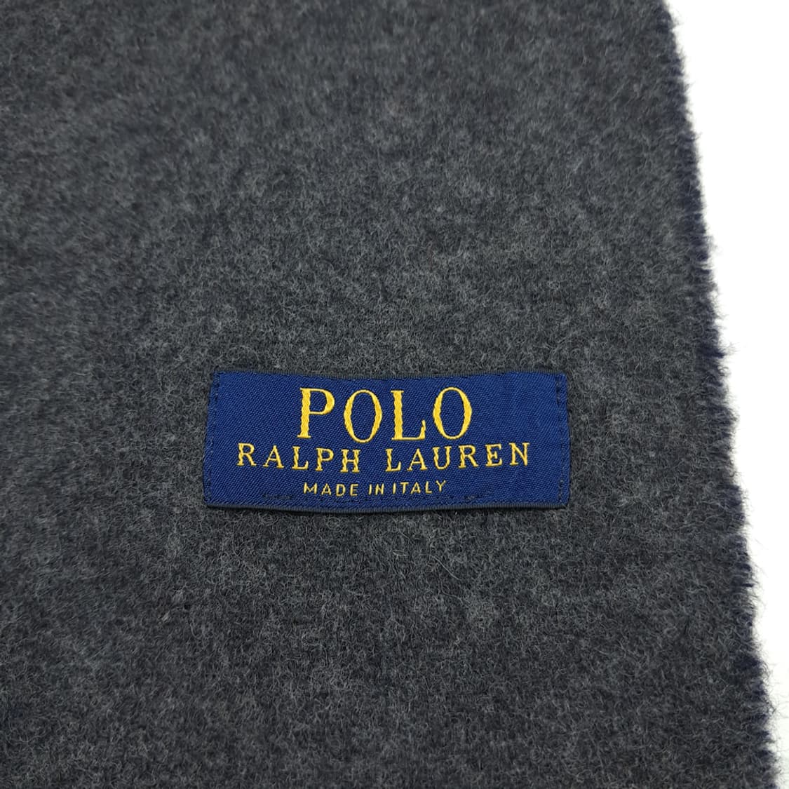 MX184 폴로 랄프로렌 로얄네이비 그레이 램스울 양면 목도리 머플러 상품이미지6