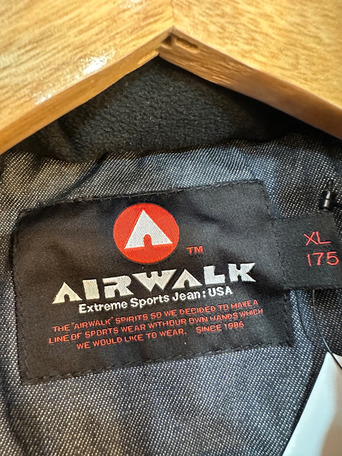 XL)에어워크 진스 데님 오리털 숏 패딩 점퍼 상품이미지3