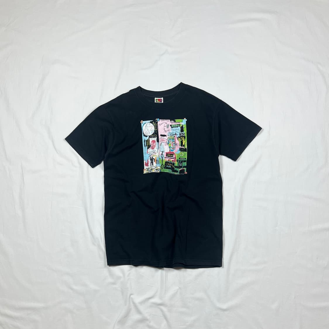 2000년도 장미쉘바스키아 basquiat 아트 그래픽 반팔티 상품이미지1